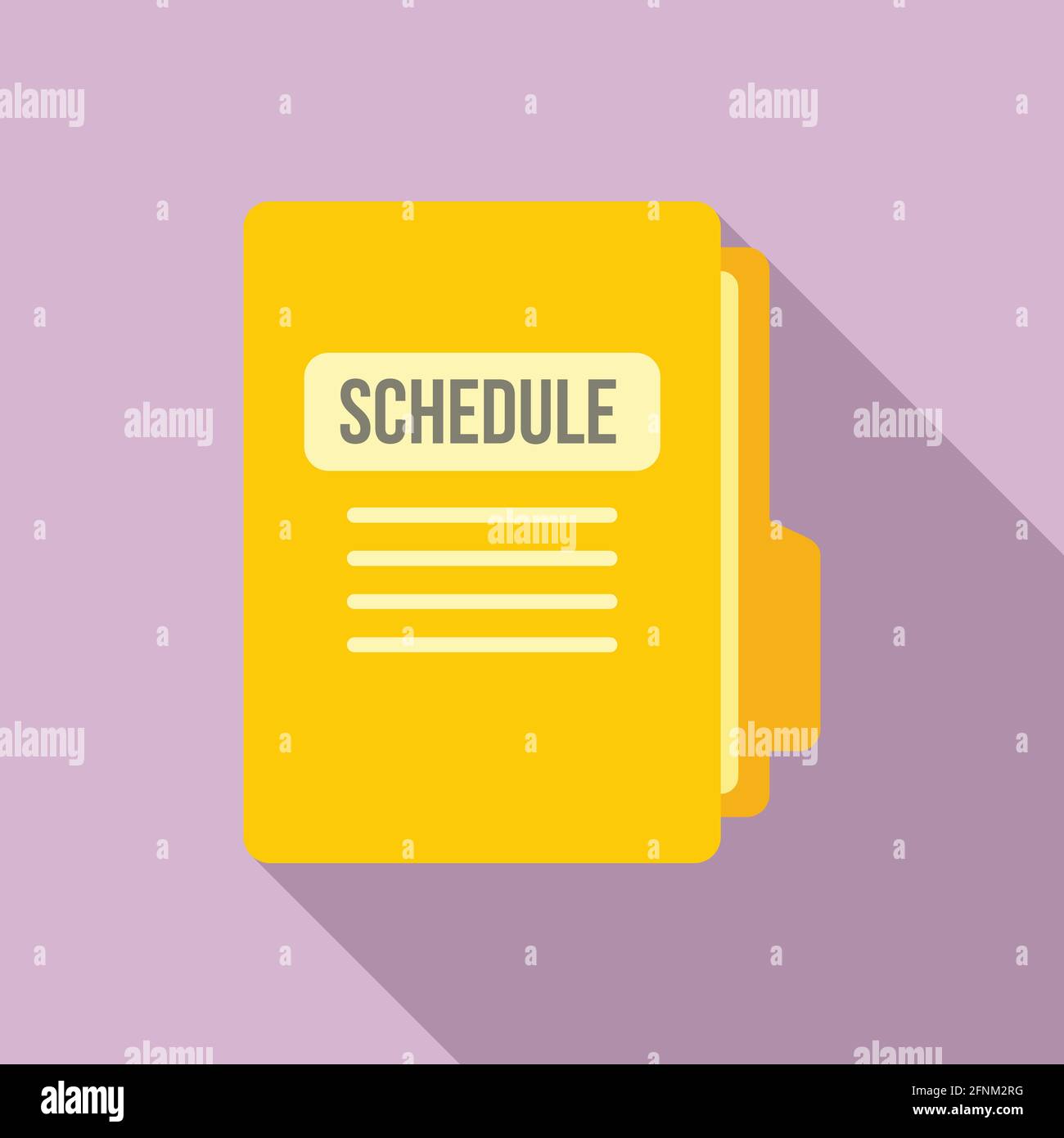 Syllabus folder schedule icon, flat style Stock Vector