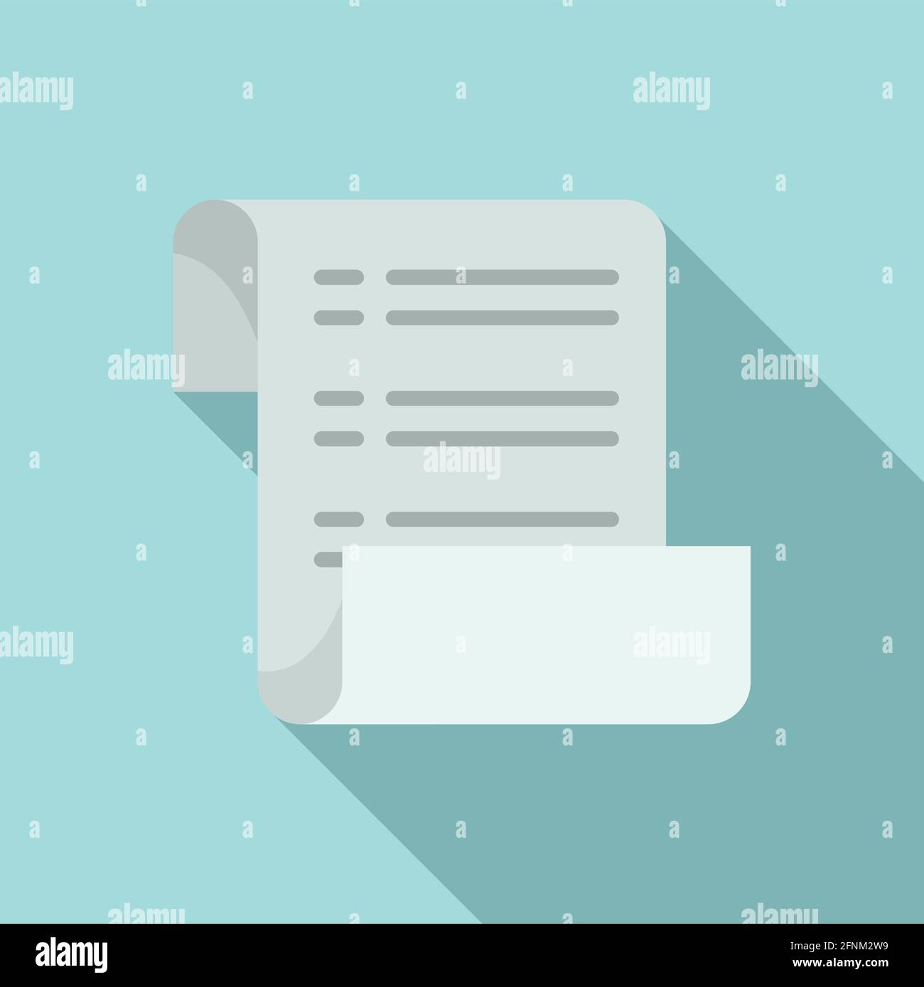 Syllabus test paper icon, flat style Stock Vector
