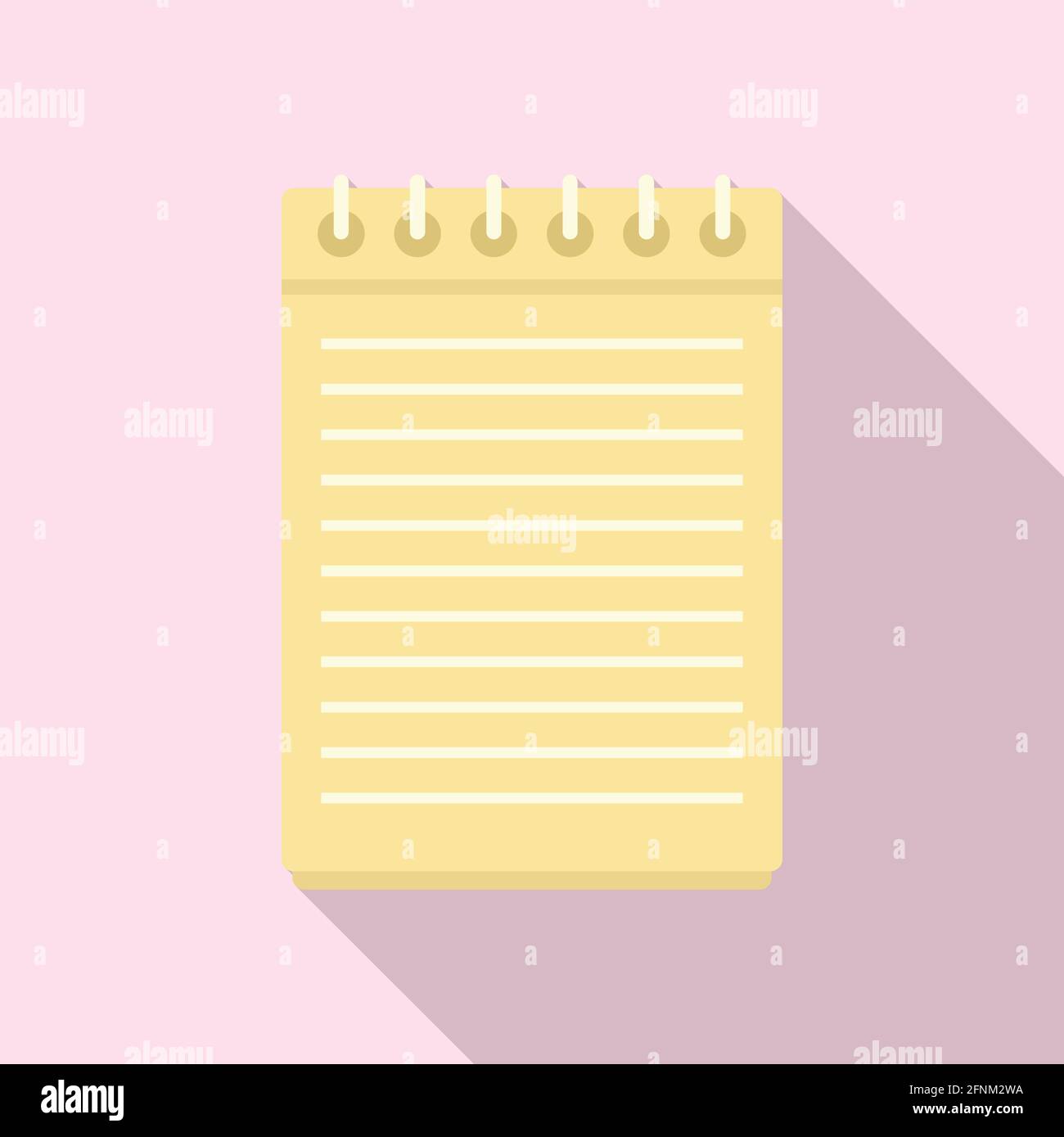 Syllabus notepad icon, flat style Stock Vector