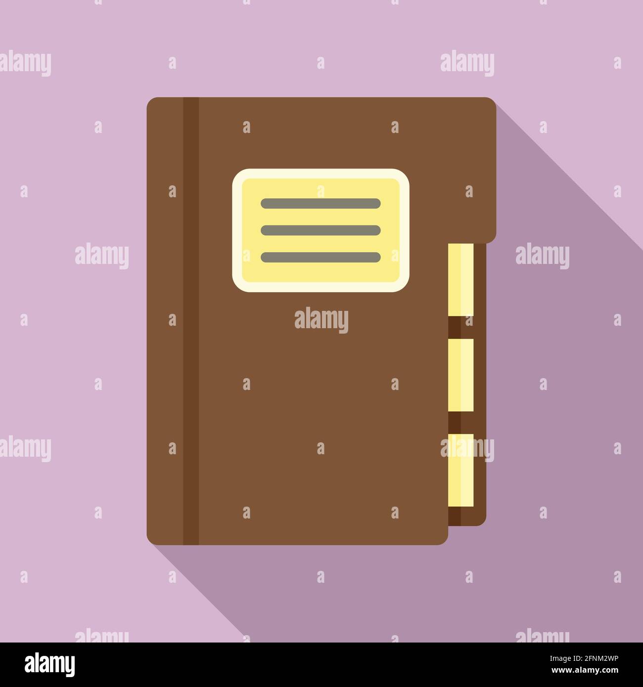 Syllabus paper folder icon, flat style Stock Vector