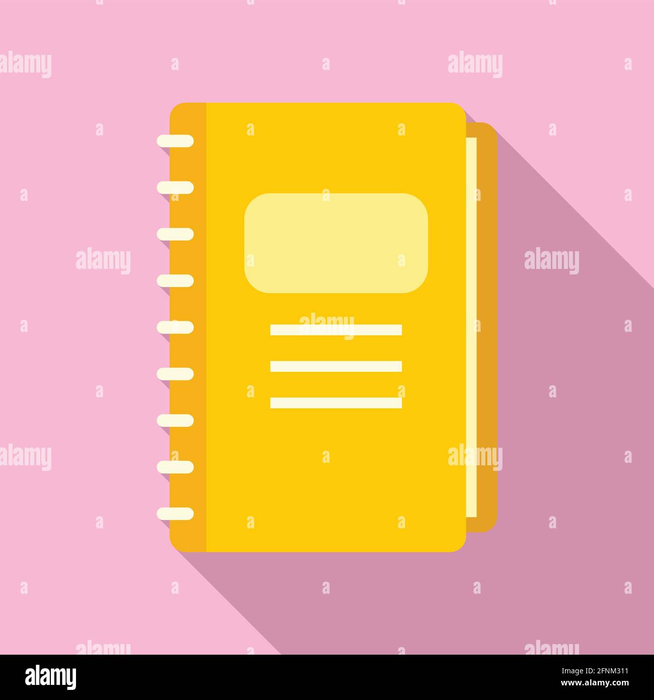 Syllabus daily notebook icon, flat style Stock Vector