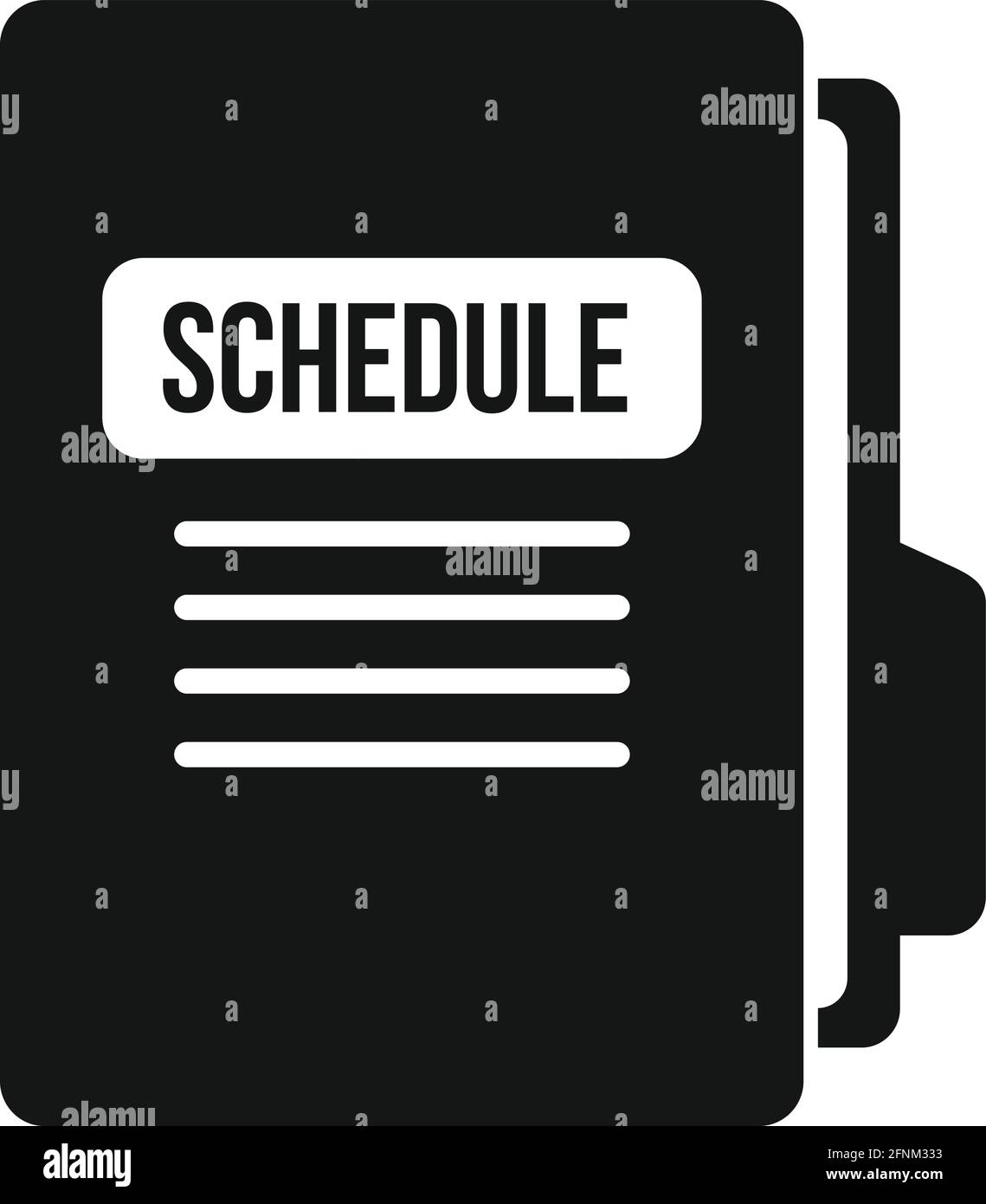 Syllabus folder schedule icon, simple style Stock Vector