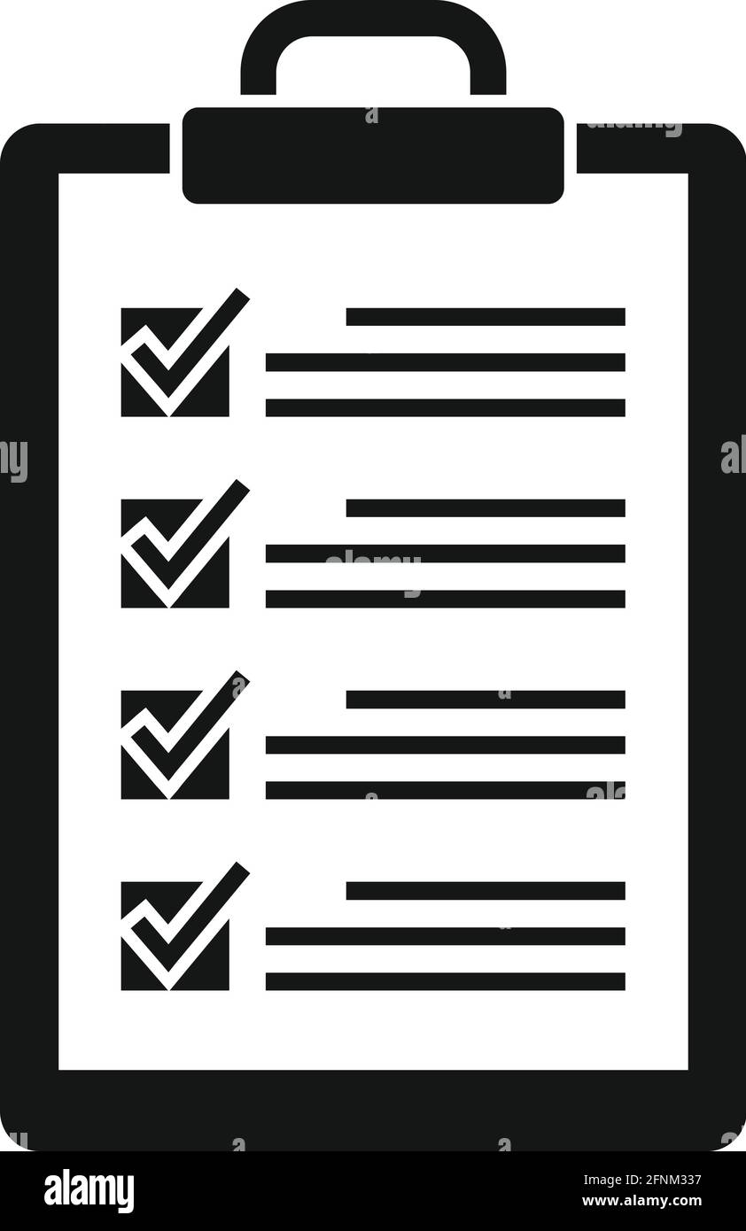 Syllabus to do list icon, simple style Stock Vector