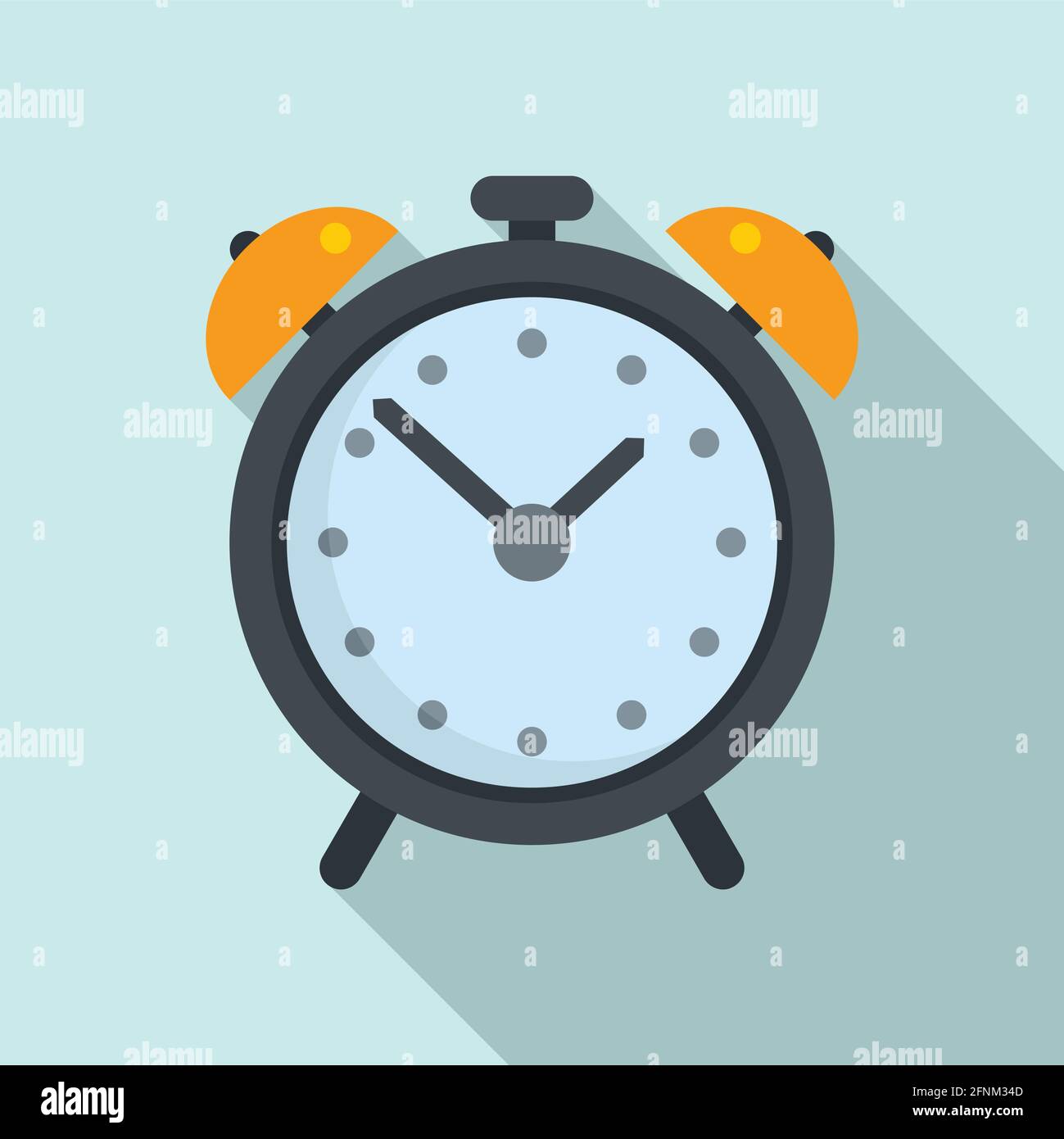 Syllabus alarm clock icon, flat style Stock Vector