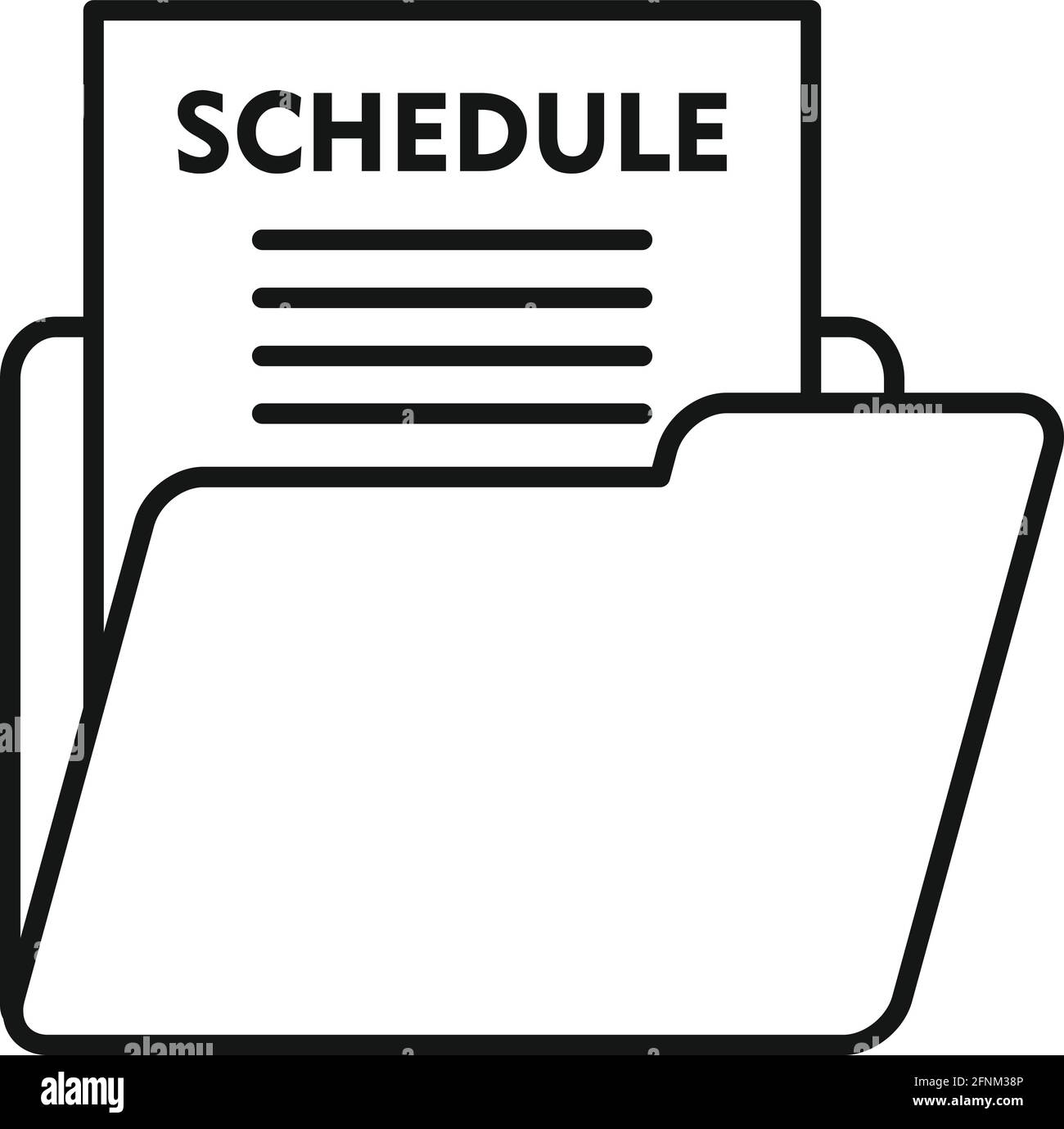 Syllabus schedule icon, outline style Stock Vector