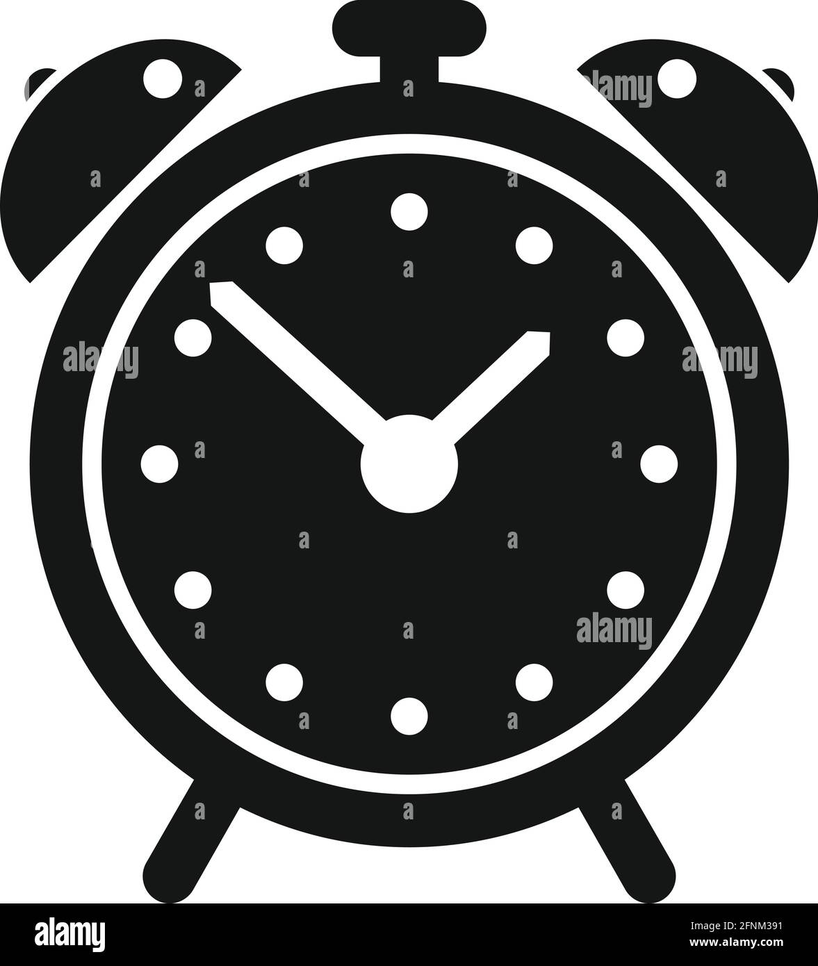 Syllabus alarm clock icon, simple style Stock Vector