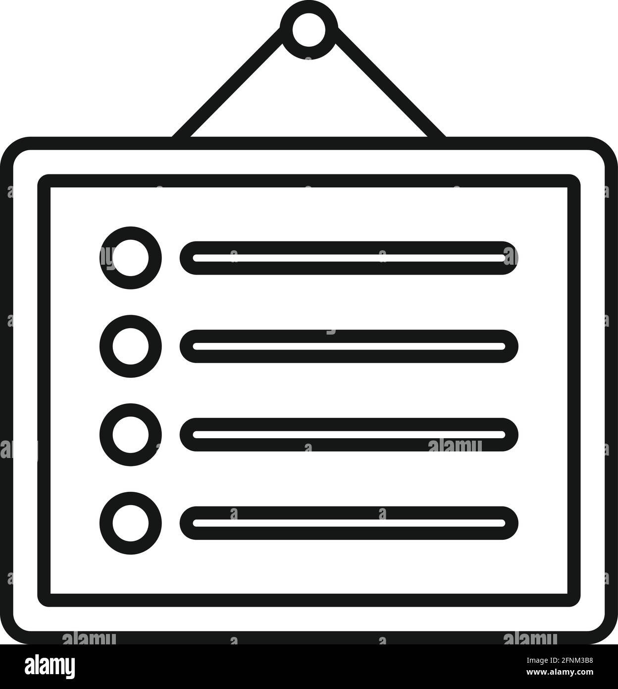 Syllabus wall board icon, outline style Stock Vector