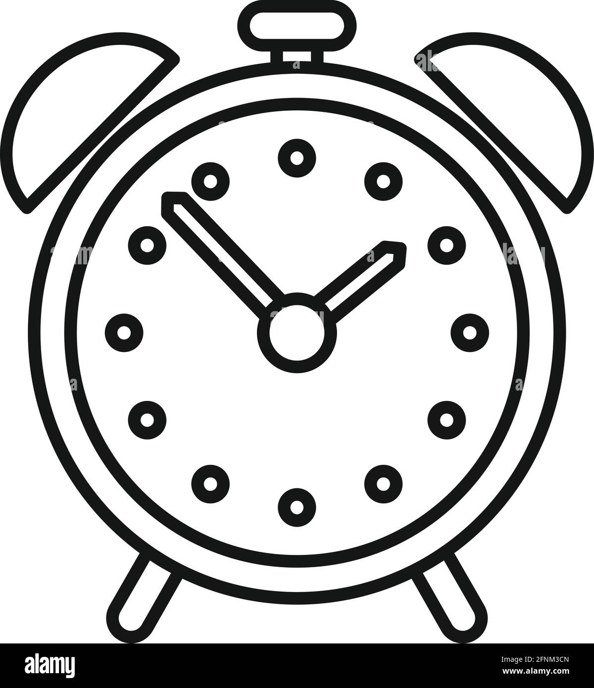 Syllabus alarm clock icon, outline style Stock Vector