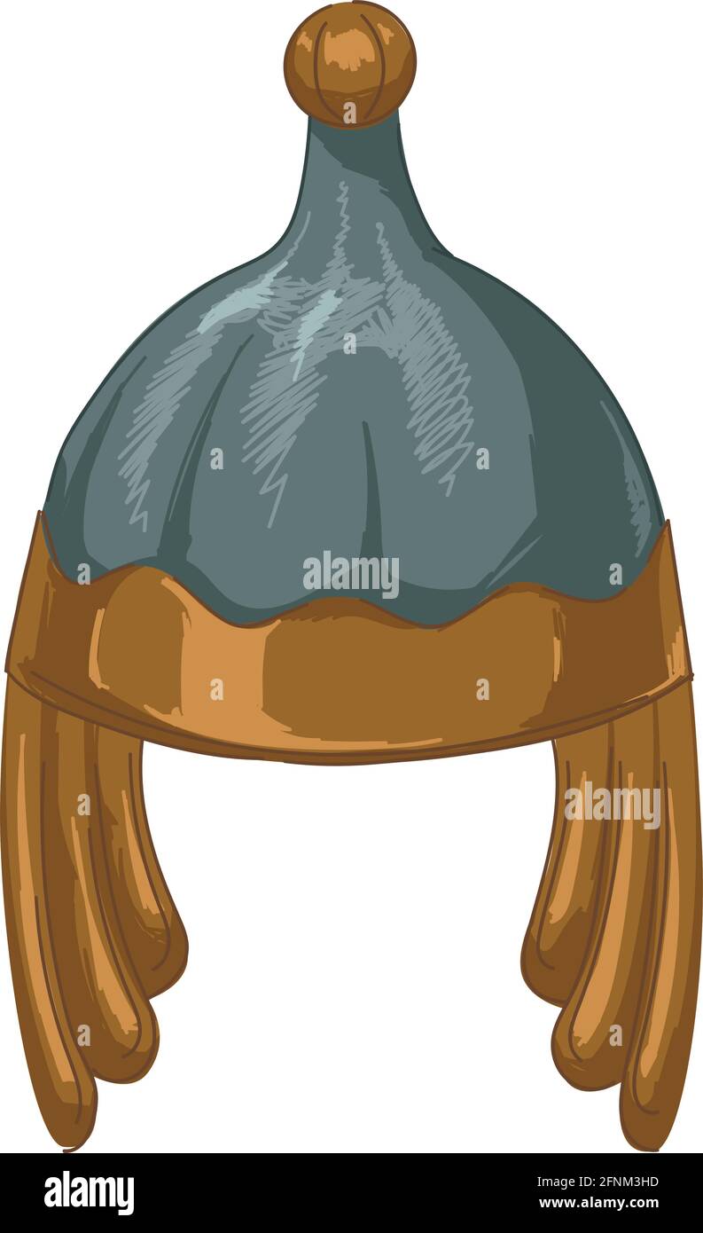 Roman empire armor and weapons, greek metal helmet Stock Vector