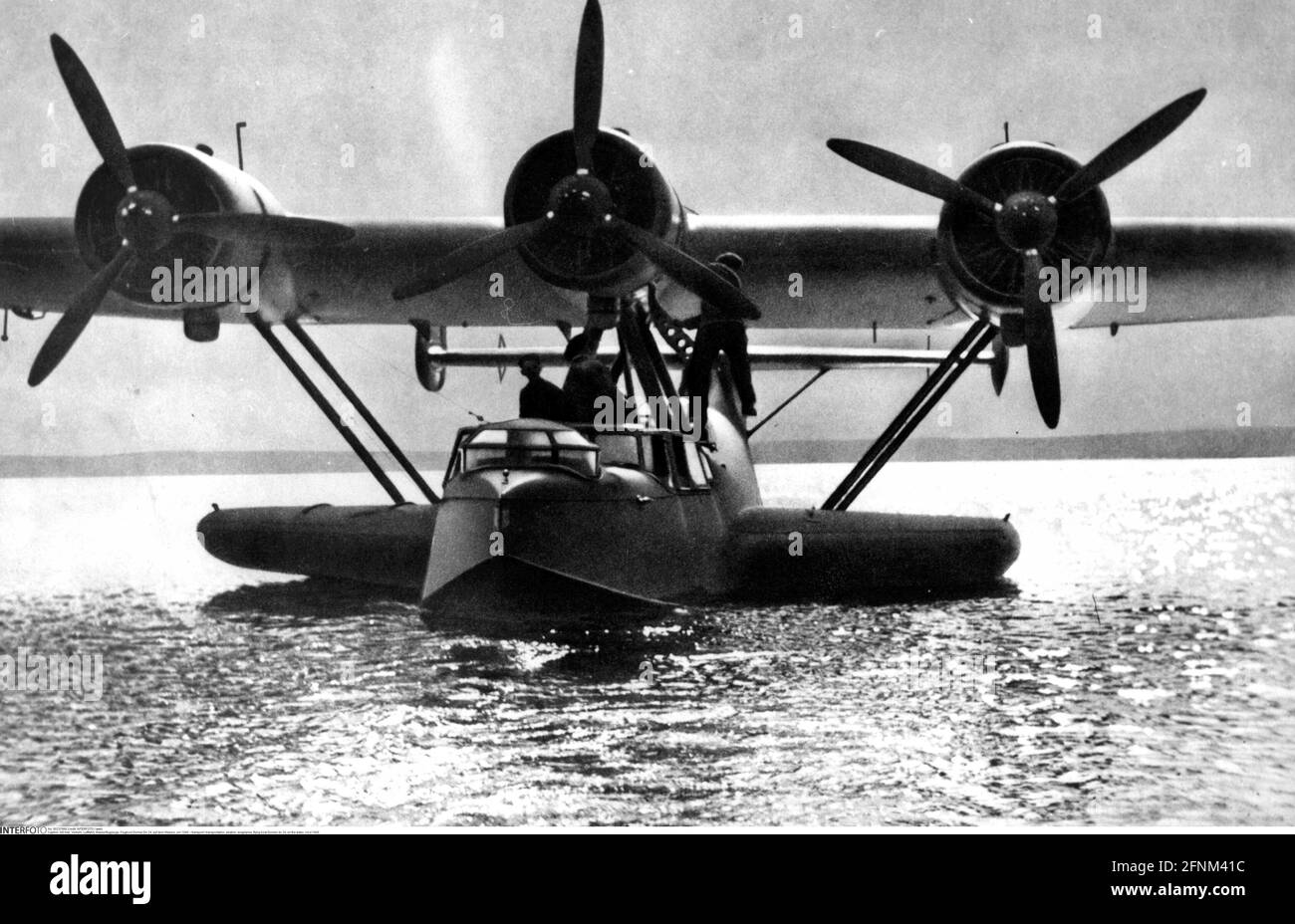 transport / transportation, aviation, seaplanes, flying boat Dornier do 24, on the water, circa 1940, EDITORIAL-USE-ONLY Stock Photo