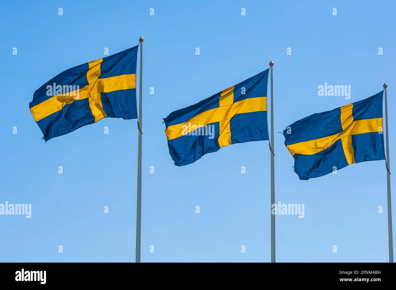 Swedish flag flags pole poles hi-res stock photography and images - Alamy