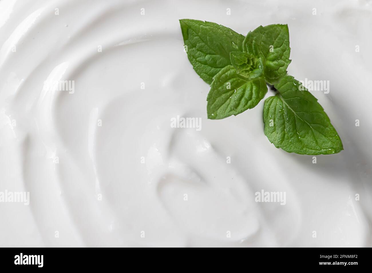 White creamy yogurt. Greek yogurt, sour cream. Texture background close