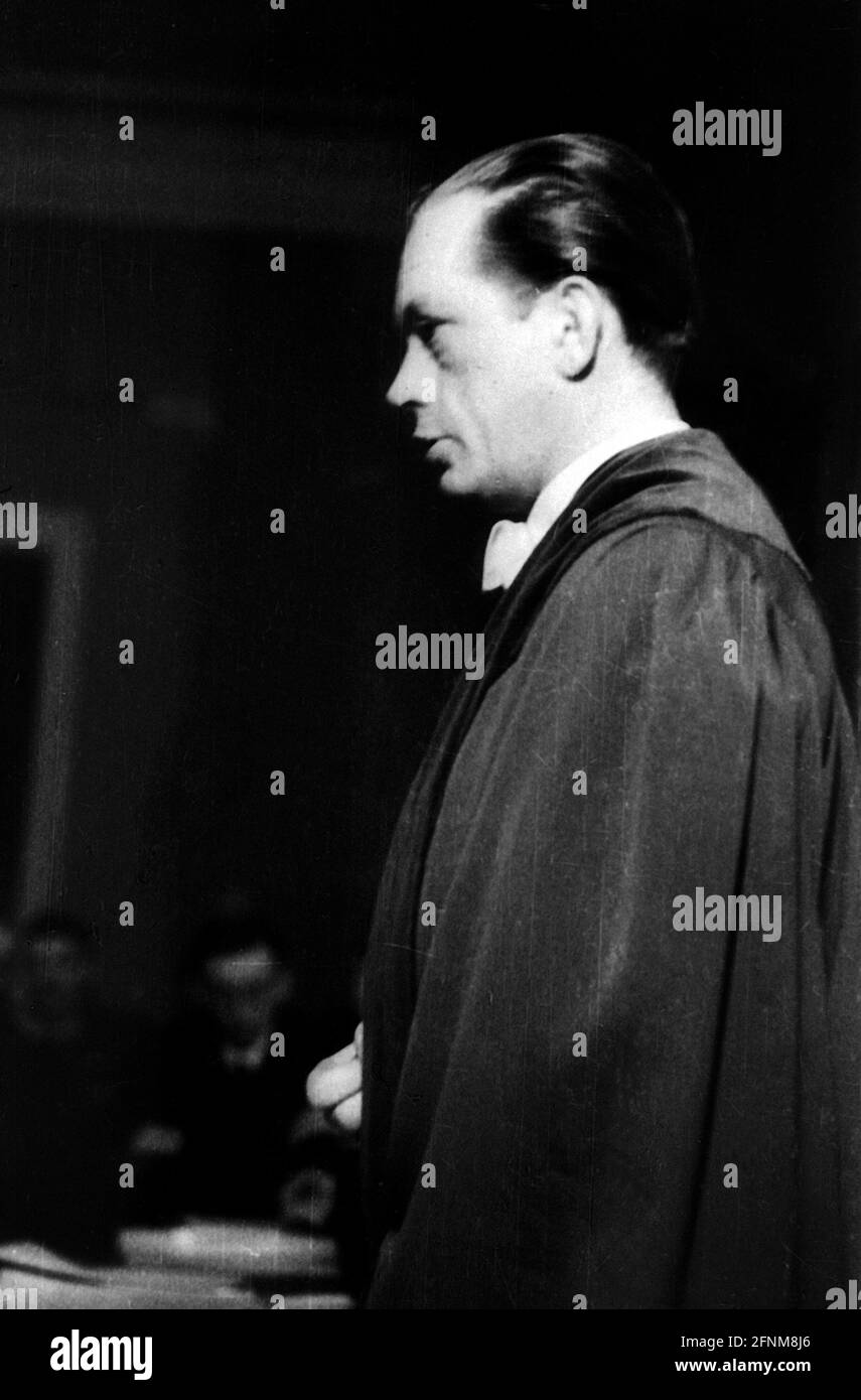 Nazism / National Socialism, resistance, trial at the People's Court, person not identified, 1944 / 1945, EDITORIAL-USE-ONLY Stock Photo