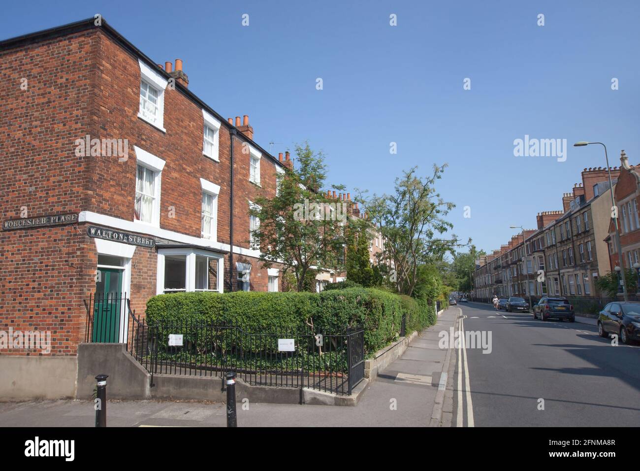 Residential properties on Walton Street in Jericho, Oxford in the UK