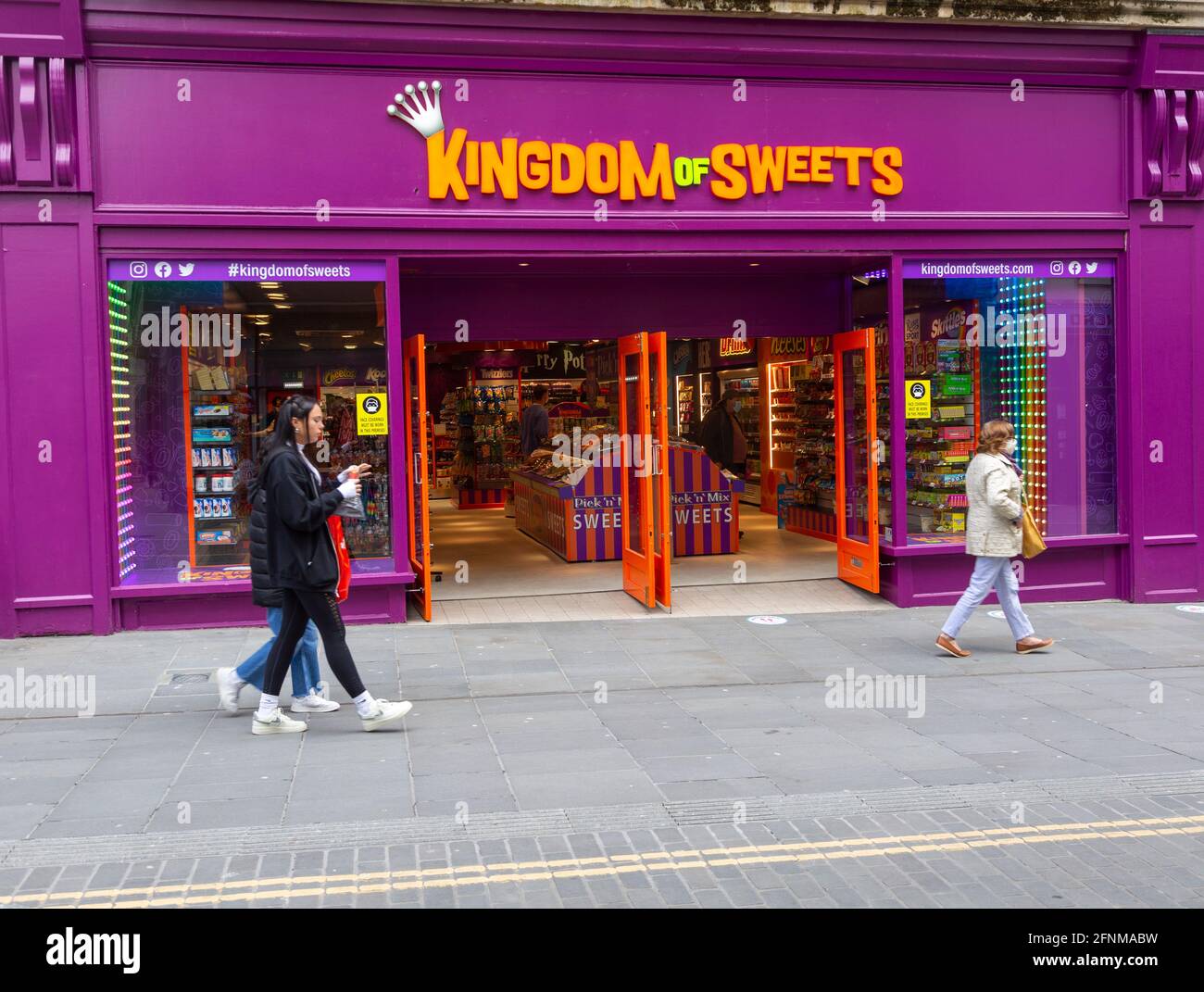 Kingdom of Sweets shop store, Stall Street, Bath, Somerset, England, UK