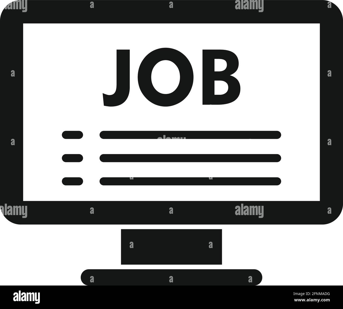 Applying for job computer Stock Vector Images - Alamy