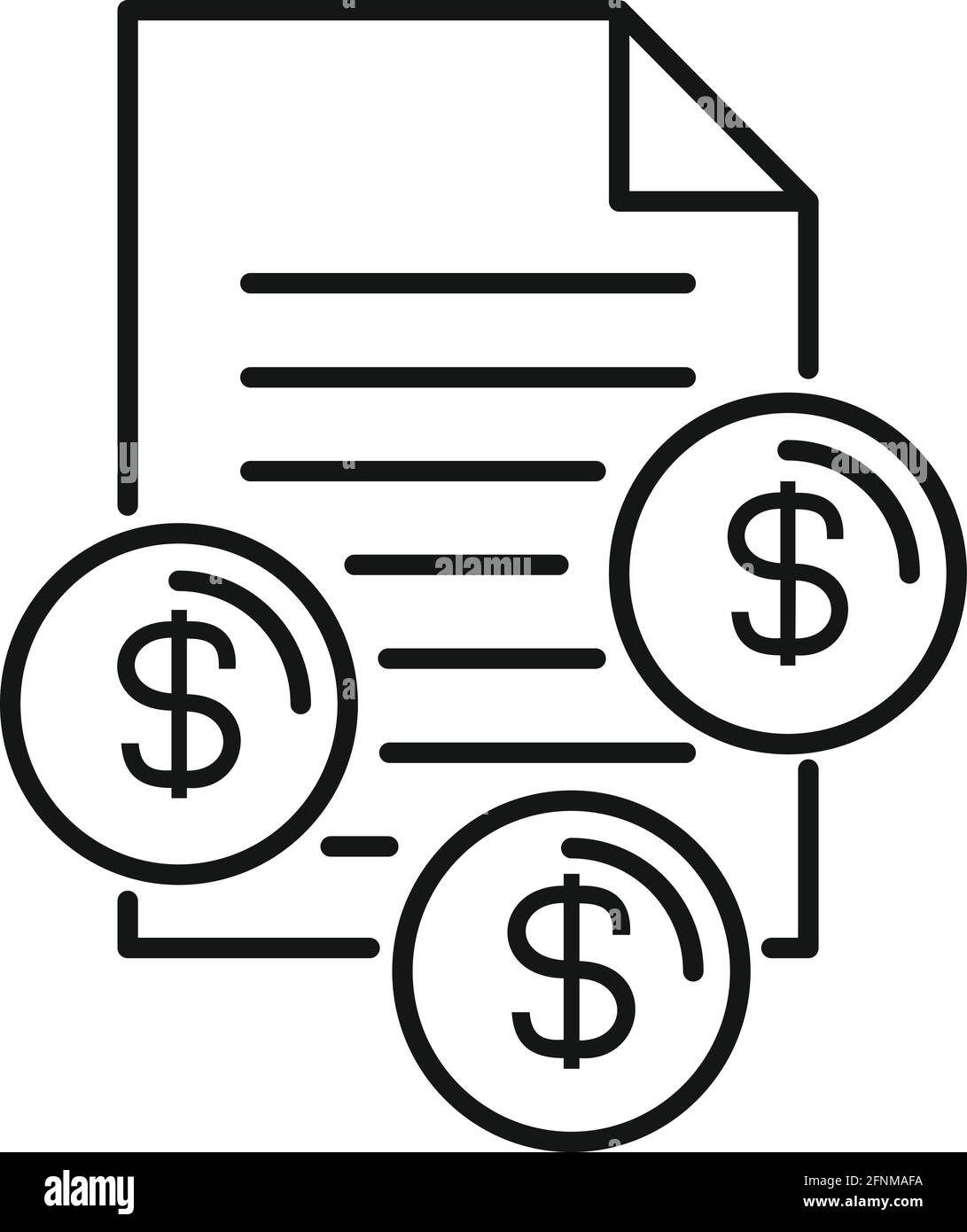 Coins stack paper icon, outline style Stock Vector Image & Art - Alamy
