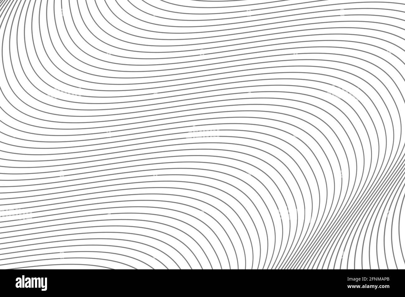 Abstract background with curved wavy lines. Vector illustration for design. Wave from line Stock Vector