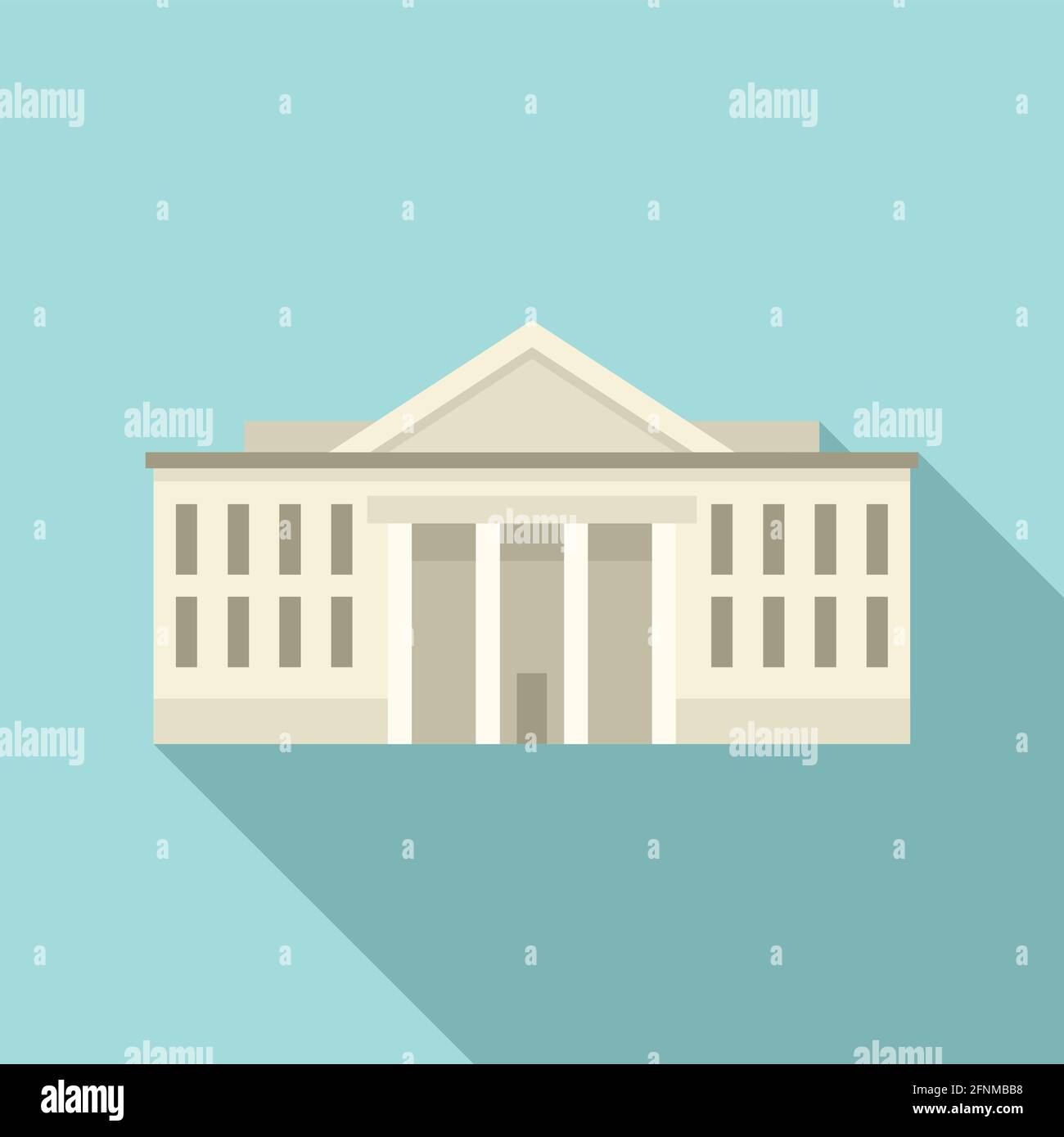 Municipal building icon, flat style Stock Vector Image & Art - Alamy