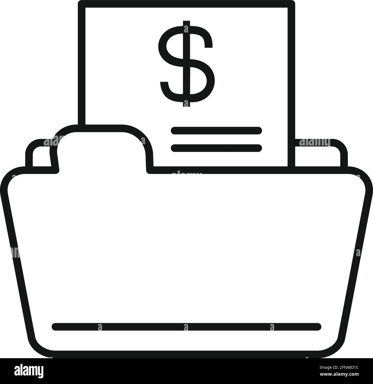 Money folder icon, outline style Stock Vector Image & Art - Alamy