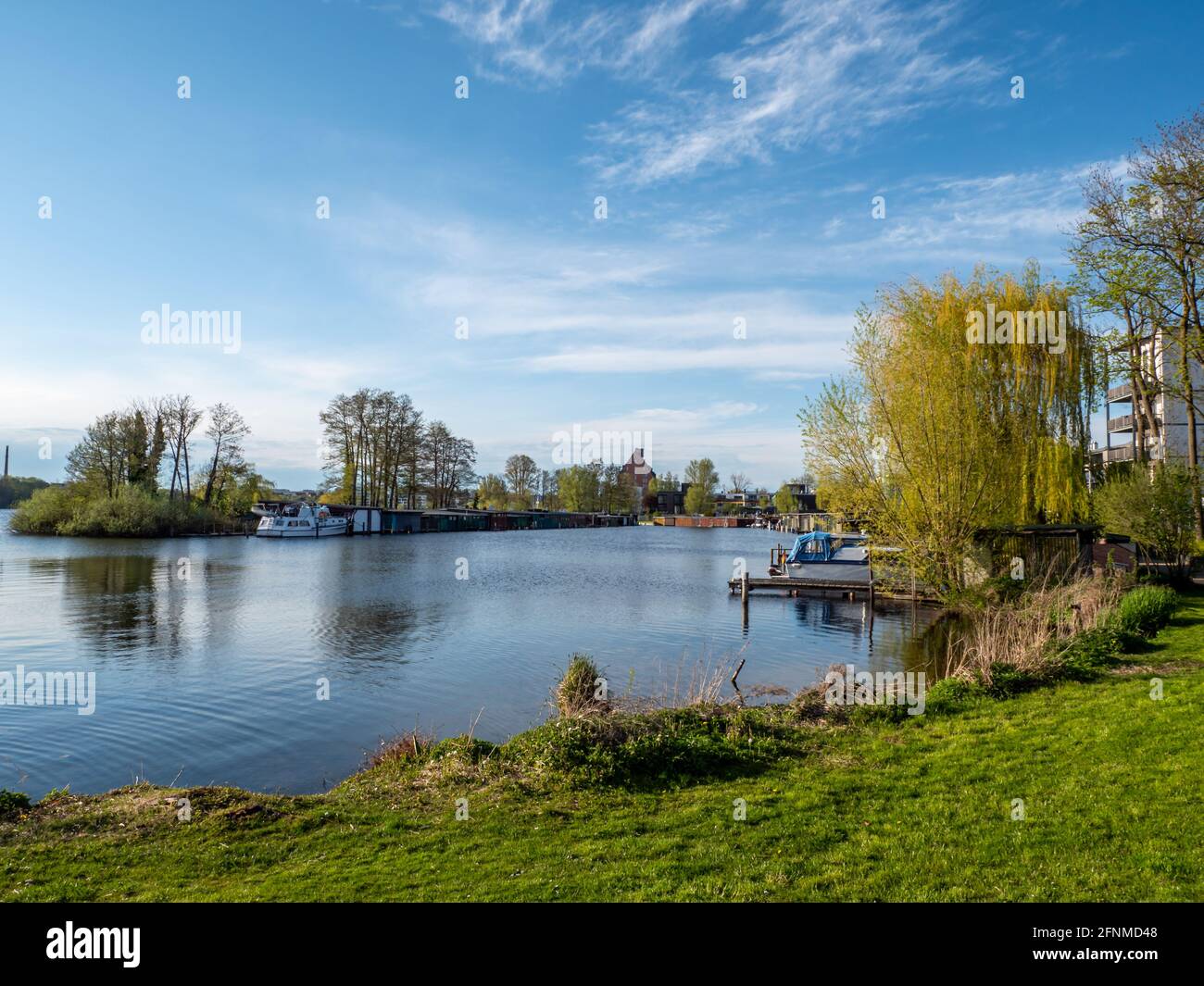 Lake on the Mecklenburg Lake District in Germany Stock Photo