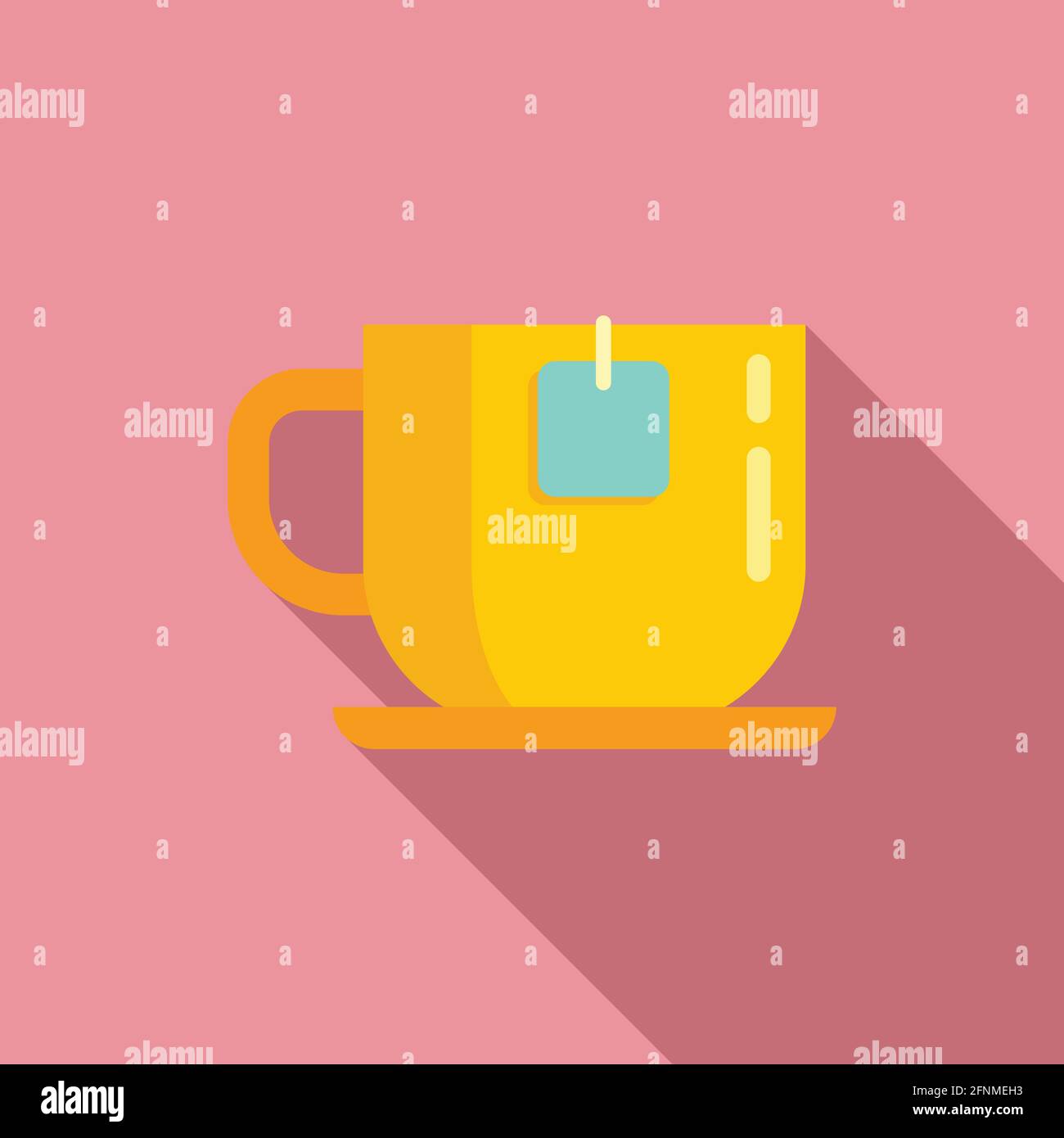 Cup tea icon, flat style Stock Vector Image & Art - Alamy