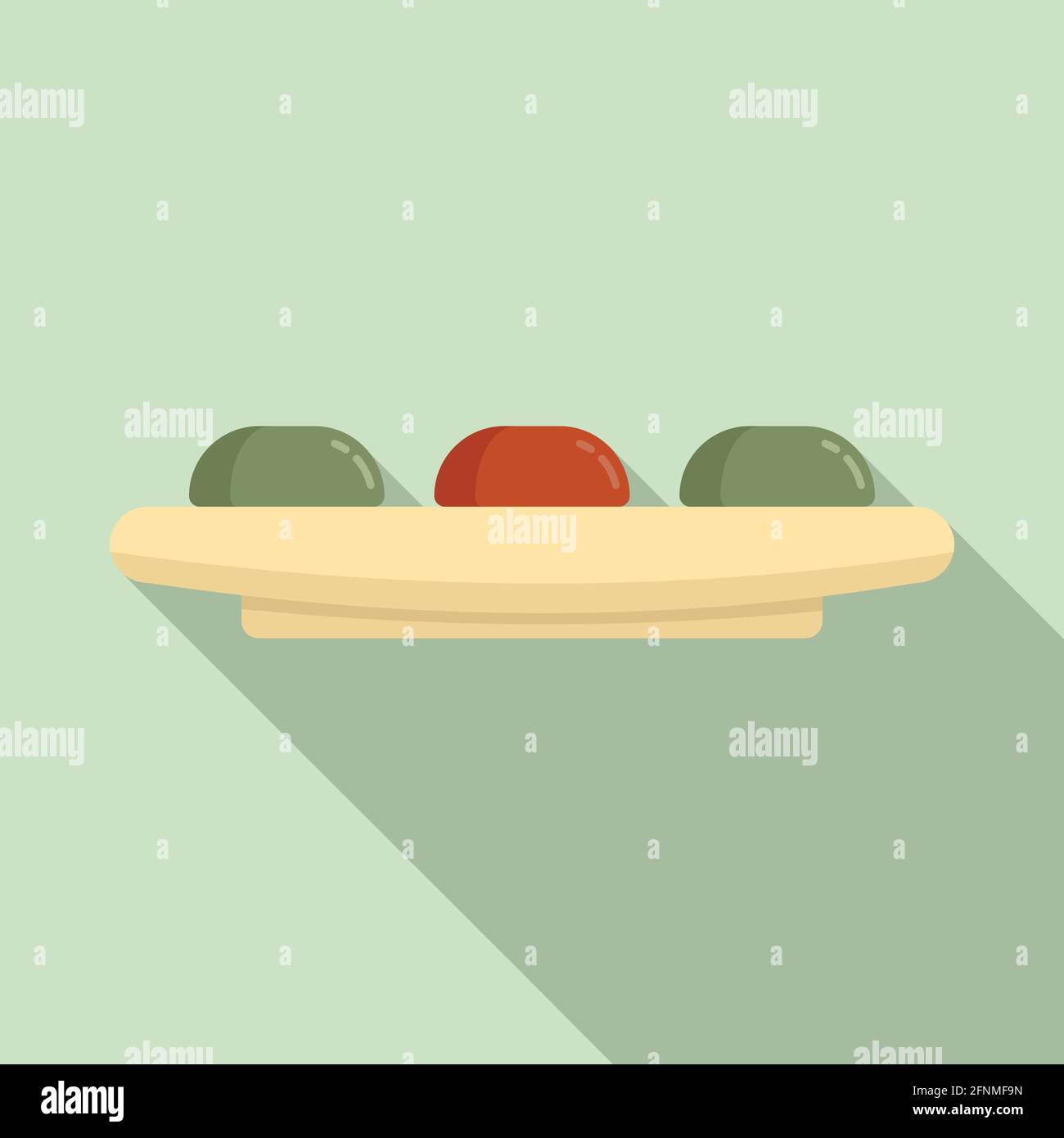 Molecular cuisine gourmet icon, flat style Stock Vector