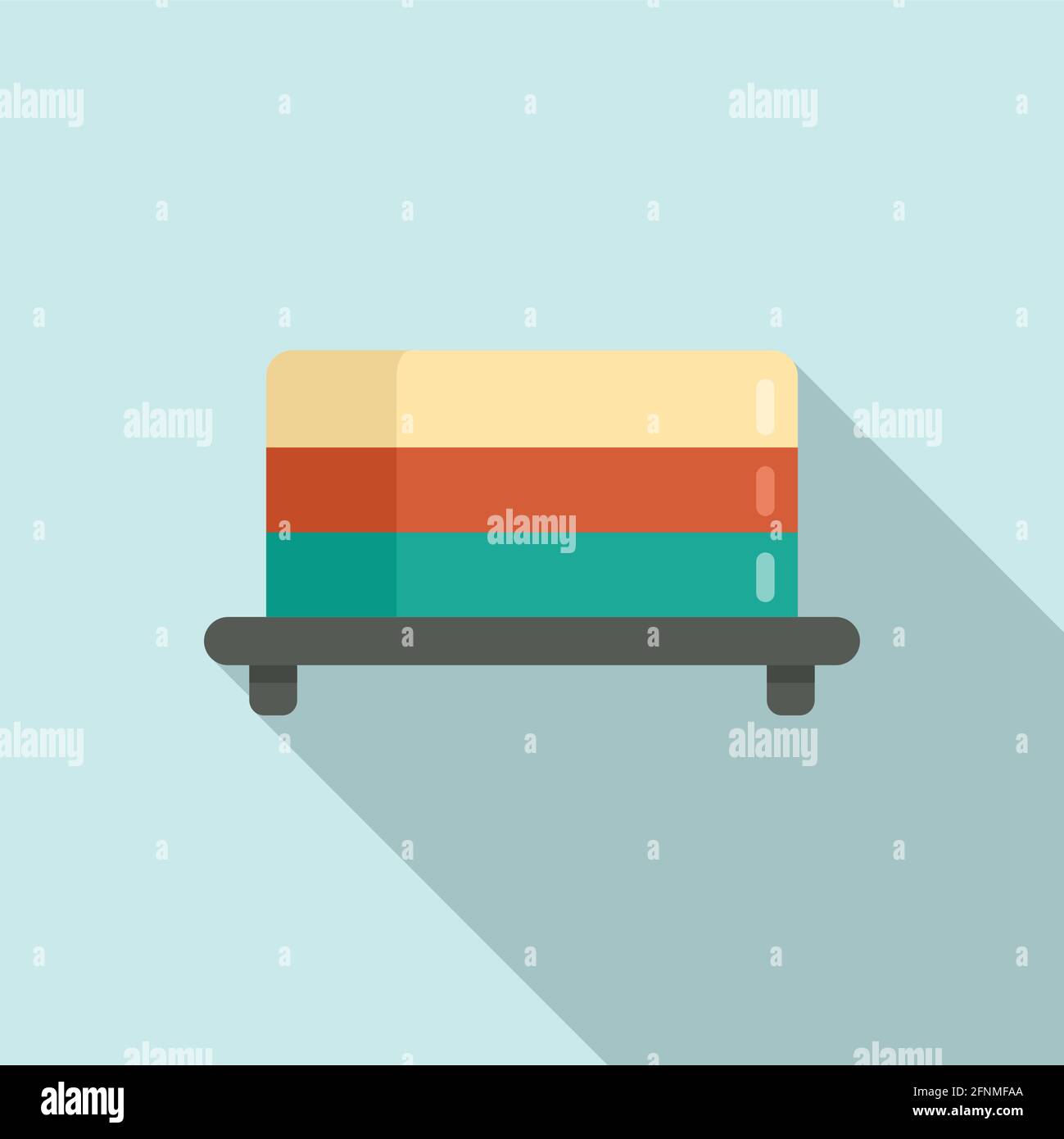Molecular cuisine jelly icon, flat style Stock Vector