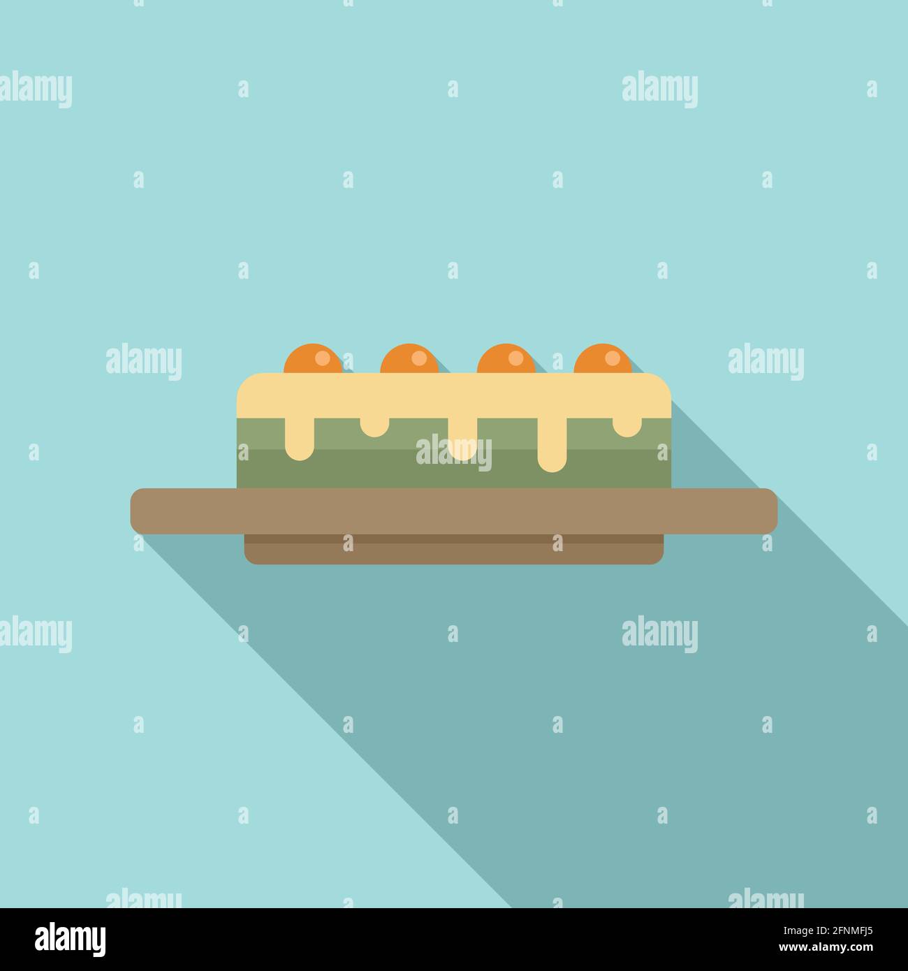 Molecular cuisine delicacy icon, flat style Stock Vector