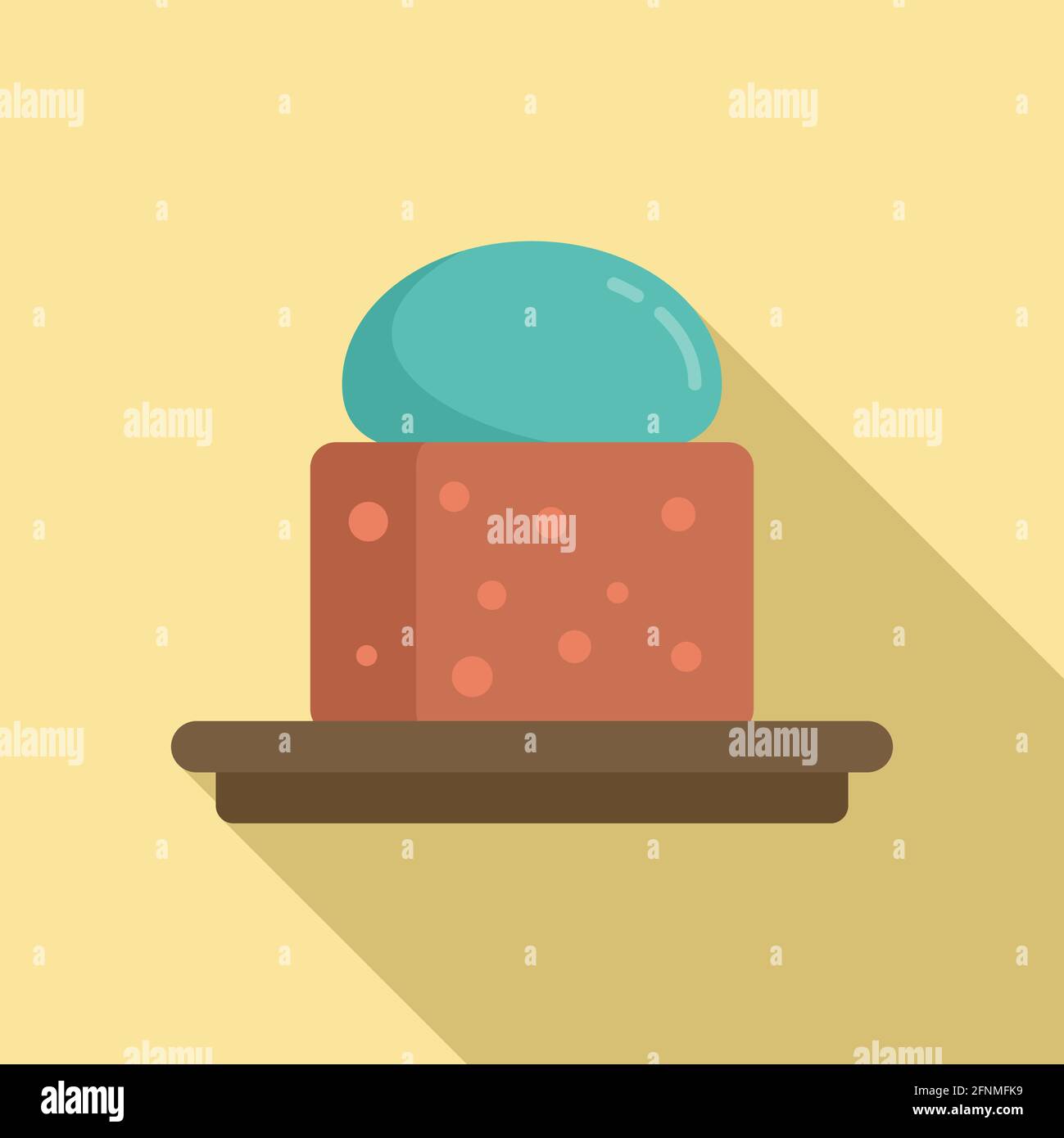 Molecular cuisine cooking icon, flat style Stock Vector