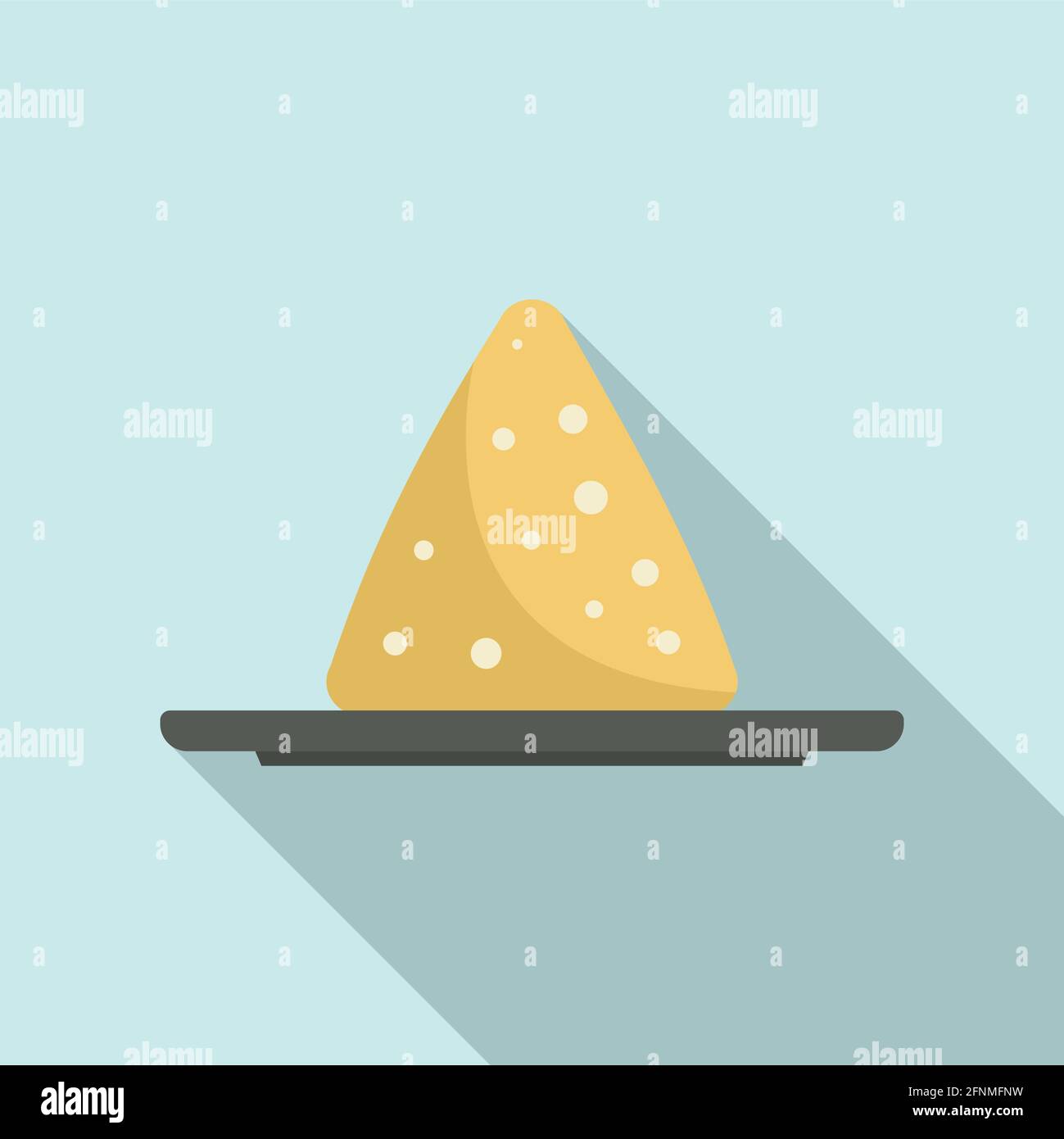 Molecular cuisine pile icon, flat style Stock Vector