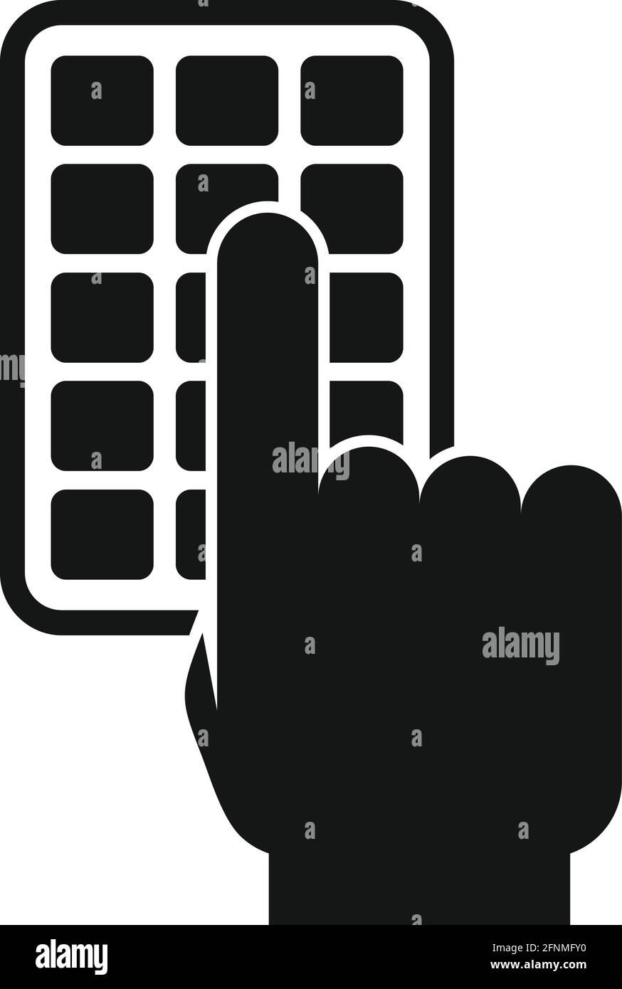 Security service pin code icon, simple style Stock Vector Image & Art