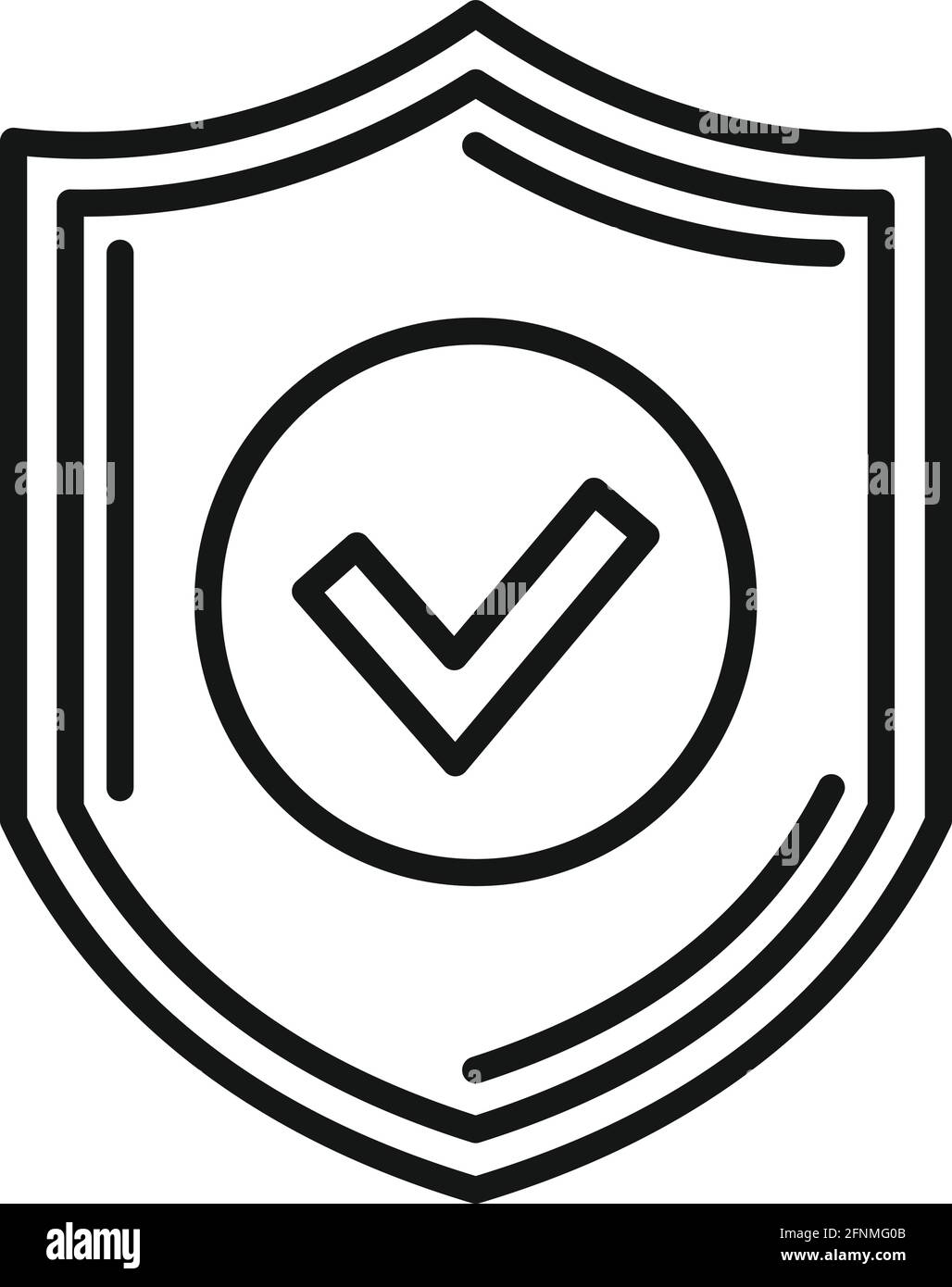 Security service shield icon, outline style Stock Vector Image & Art ...