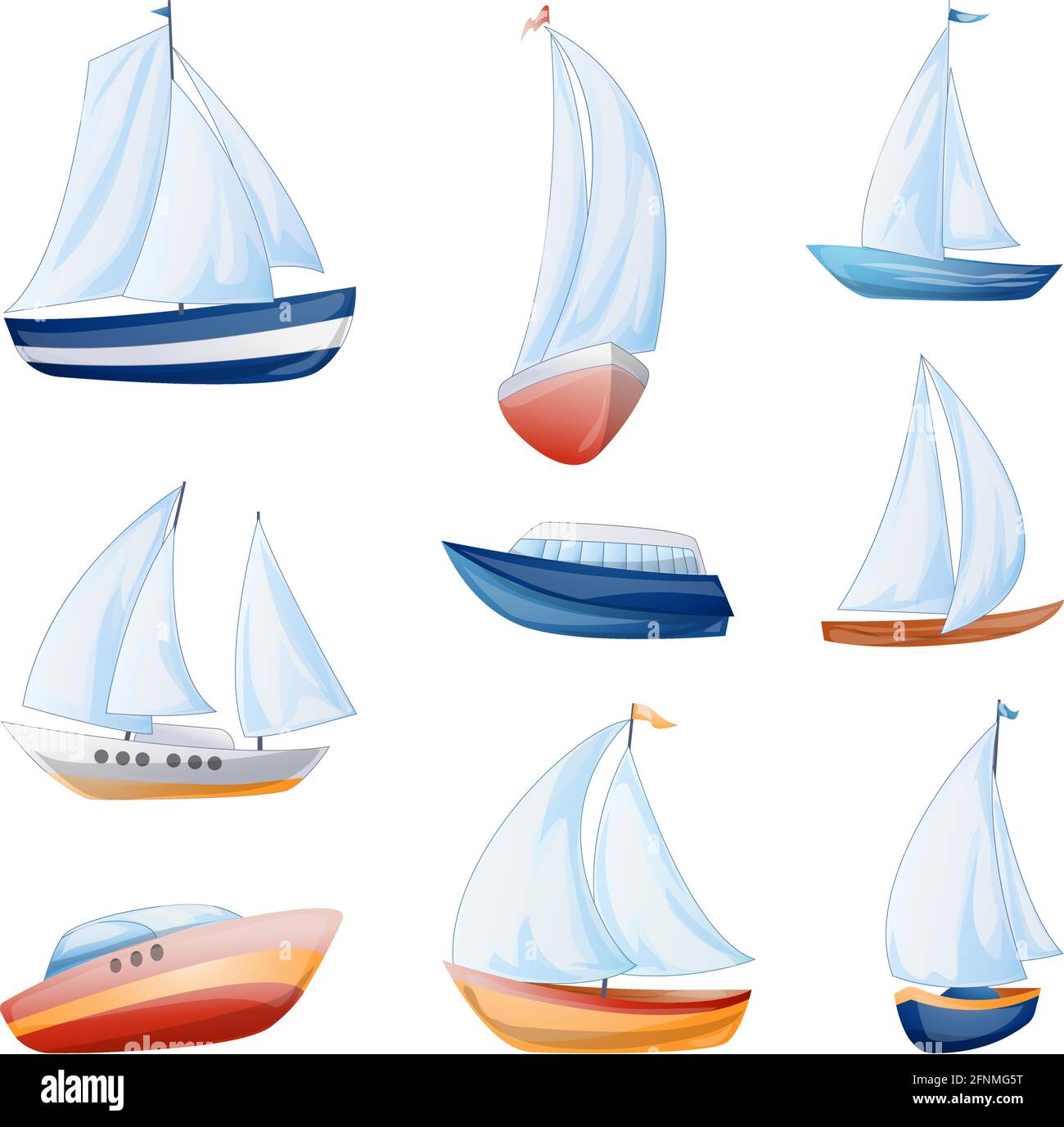 Yacht icons set, cartoon style Stock Vector Image & Art - Alamy
