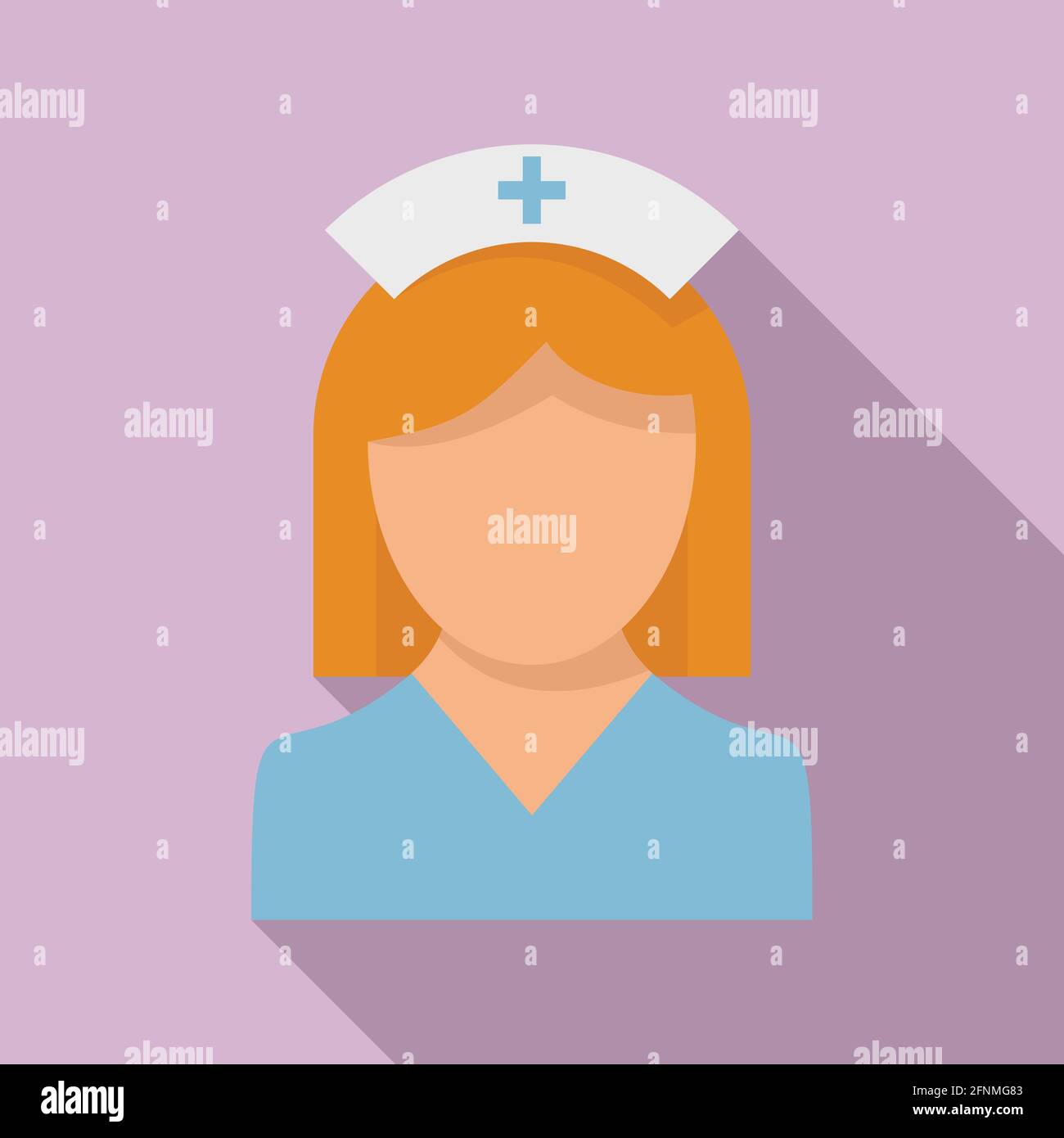 Nurse lady icon, flat style Stock Vector Image & Art - Alamy