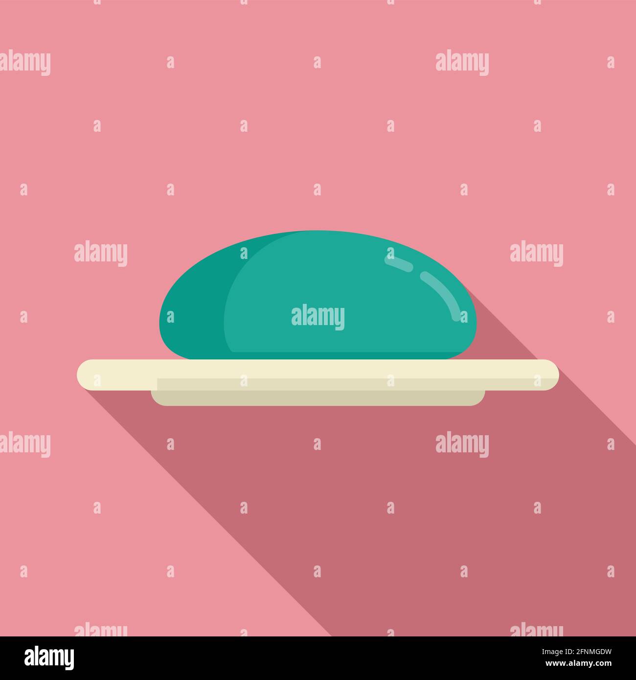 Molecular cuisine foam icon, flat style Stock Vector