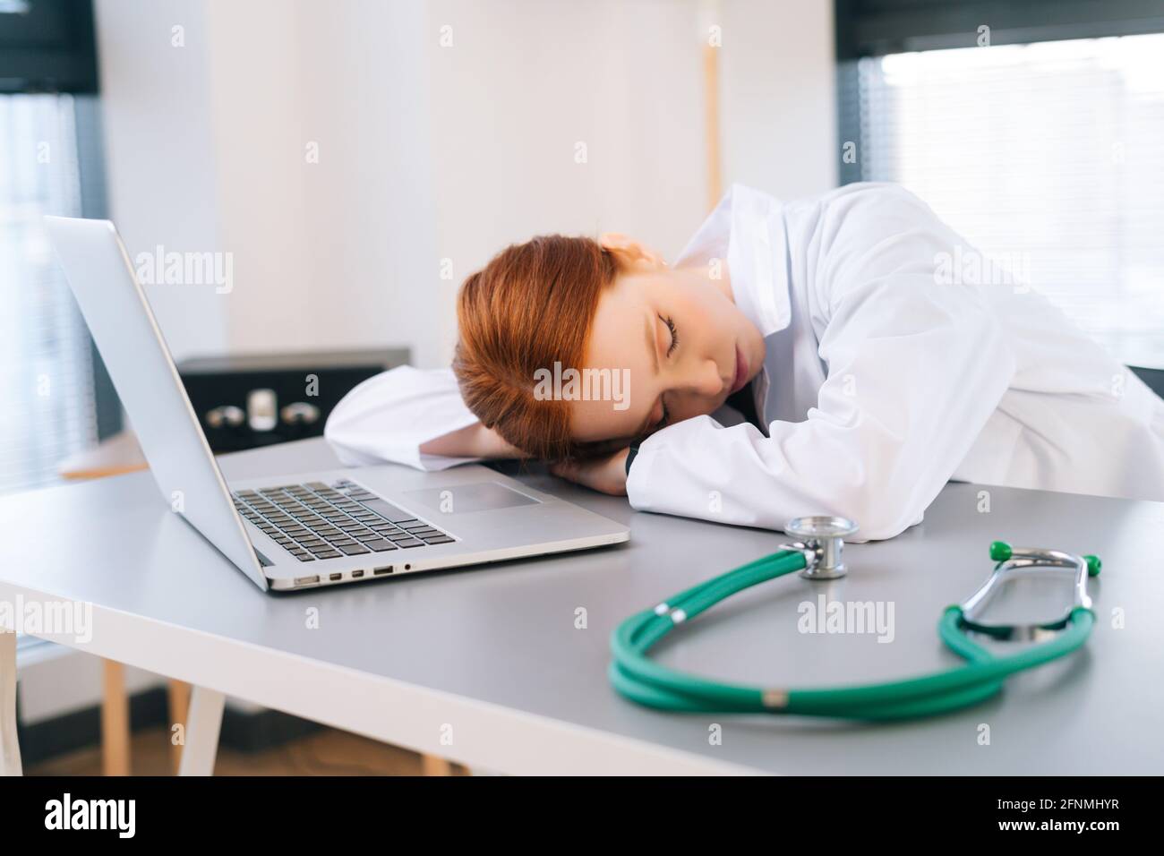 Doctor sleeping up close hi-res stock photography and images - Alamy