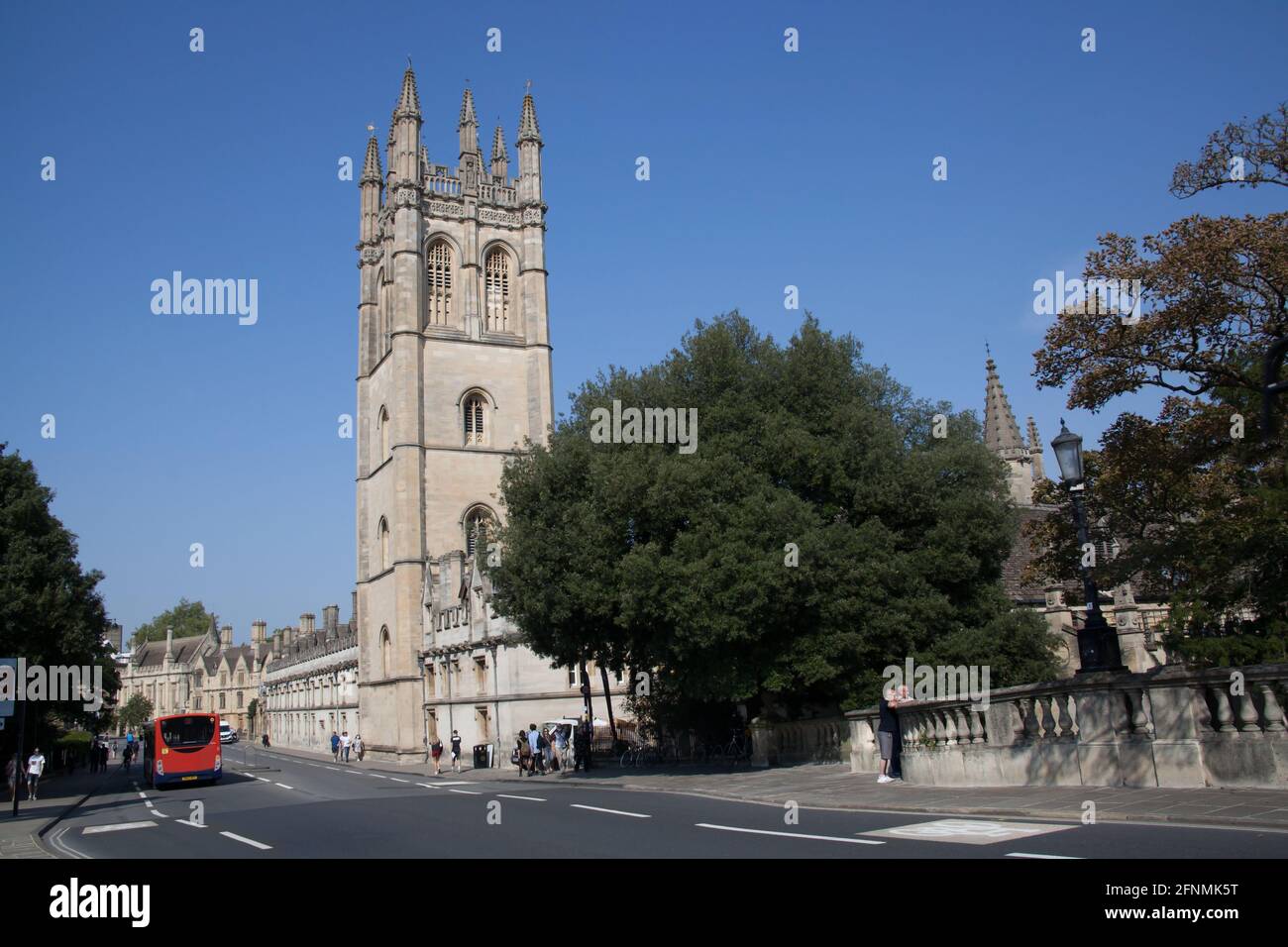 Views of Magdalen College and Magdalen Bridge in Oxford in the UK, taken on the 15th of September 2020 Stock Photo