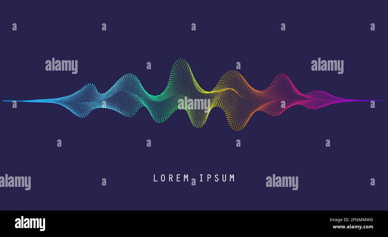 Vector background with color abstract wave dots Stock Vector Image ...