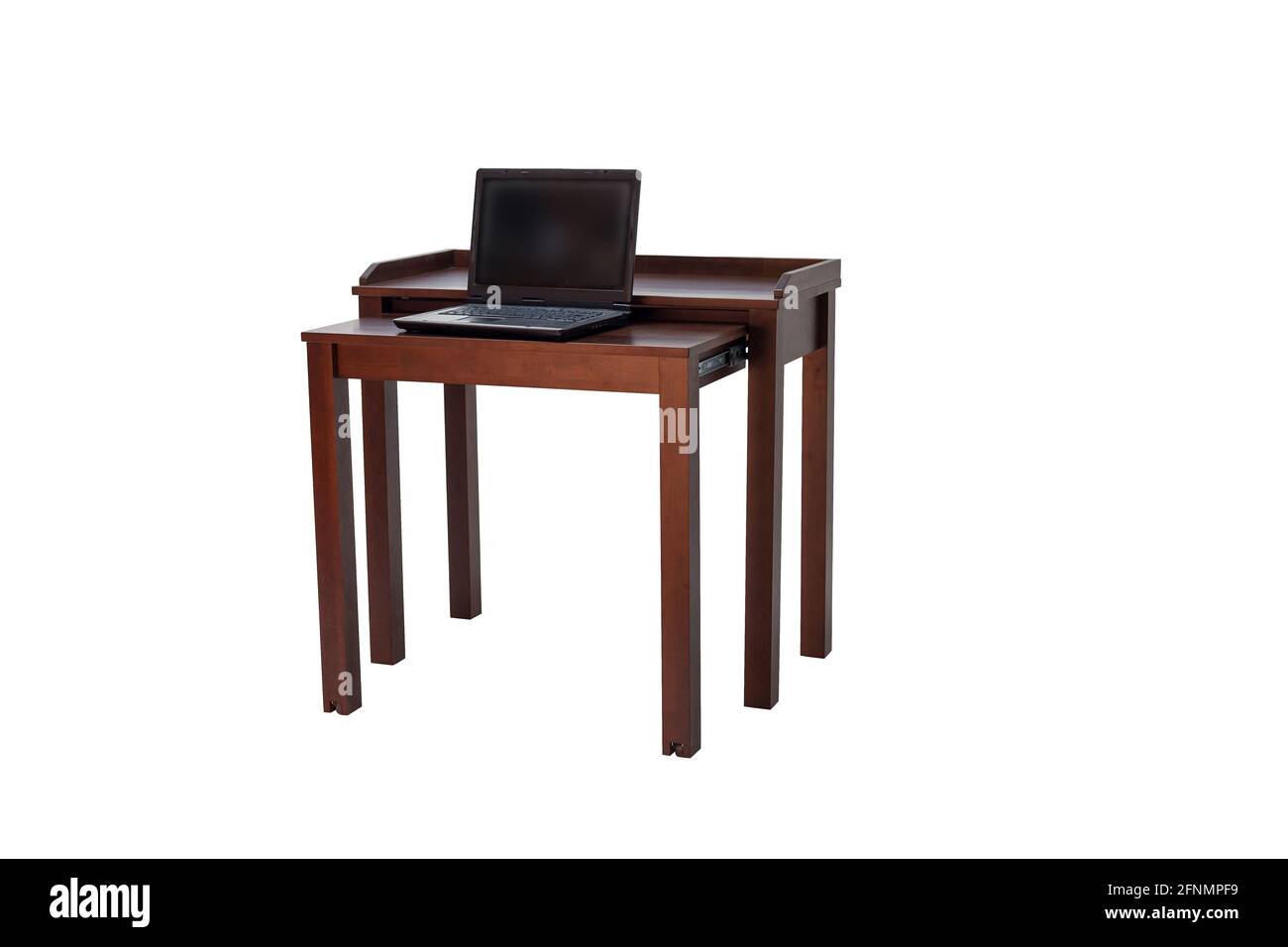 Single modern compact study computer desk for laptop and education of