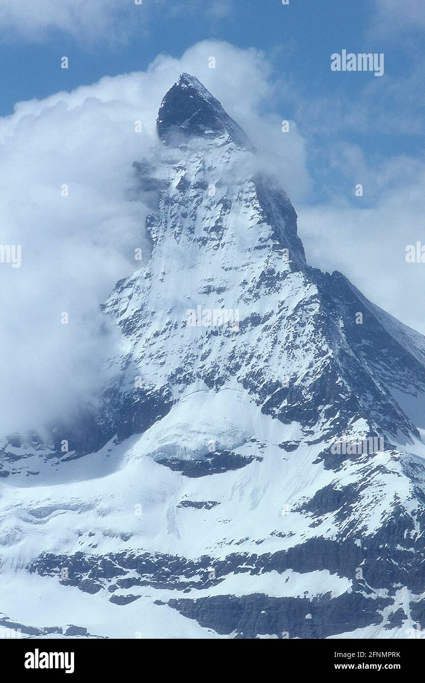 MATTERHORN IN THE SWISS ALPS. Stock Photo