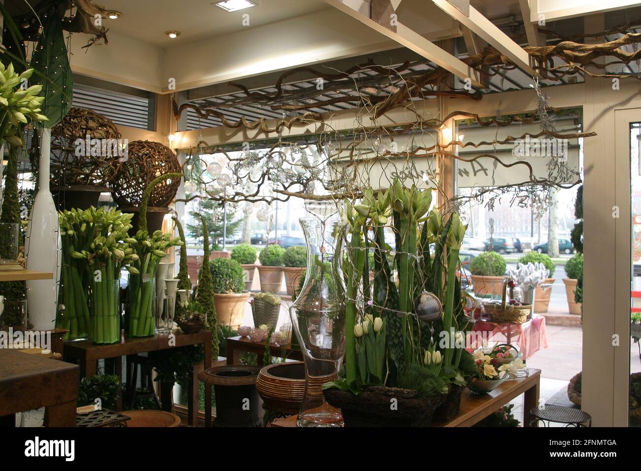 Flower shop, Lyon, France, circa 2000 Stock Photo Alamy
