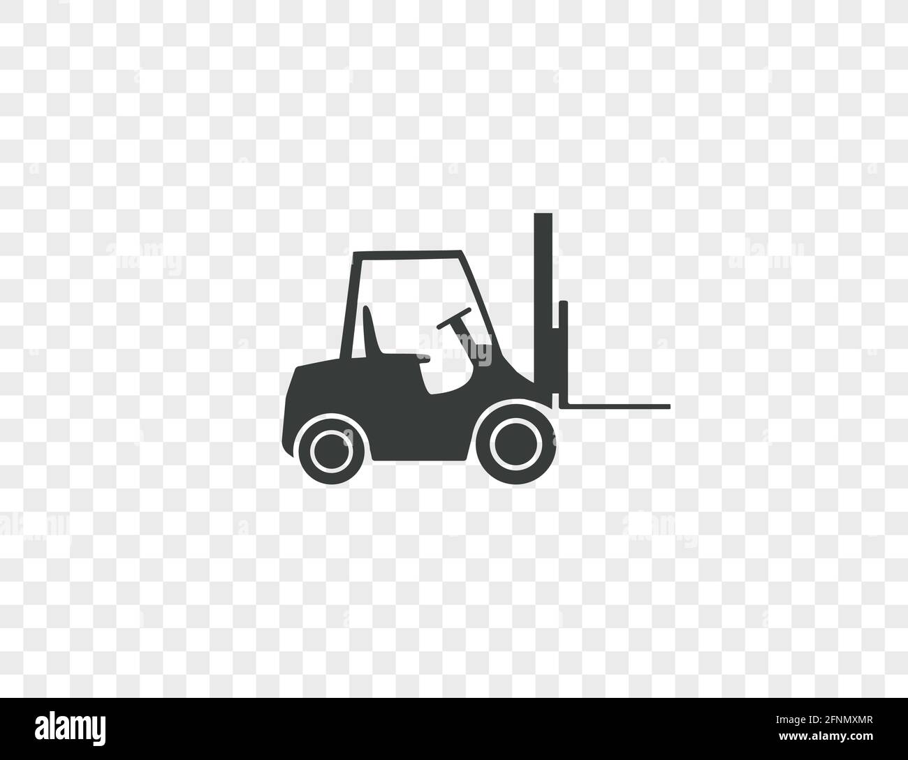 Fork lift truck silhouette Stock Vector Images - Alamy