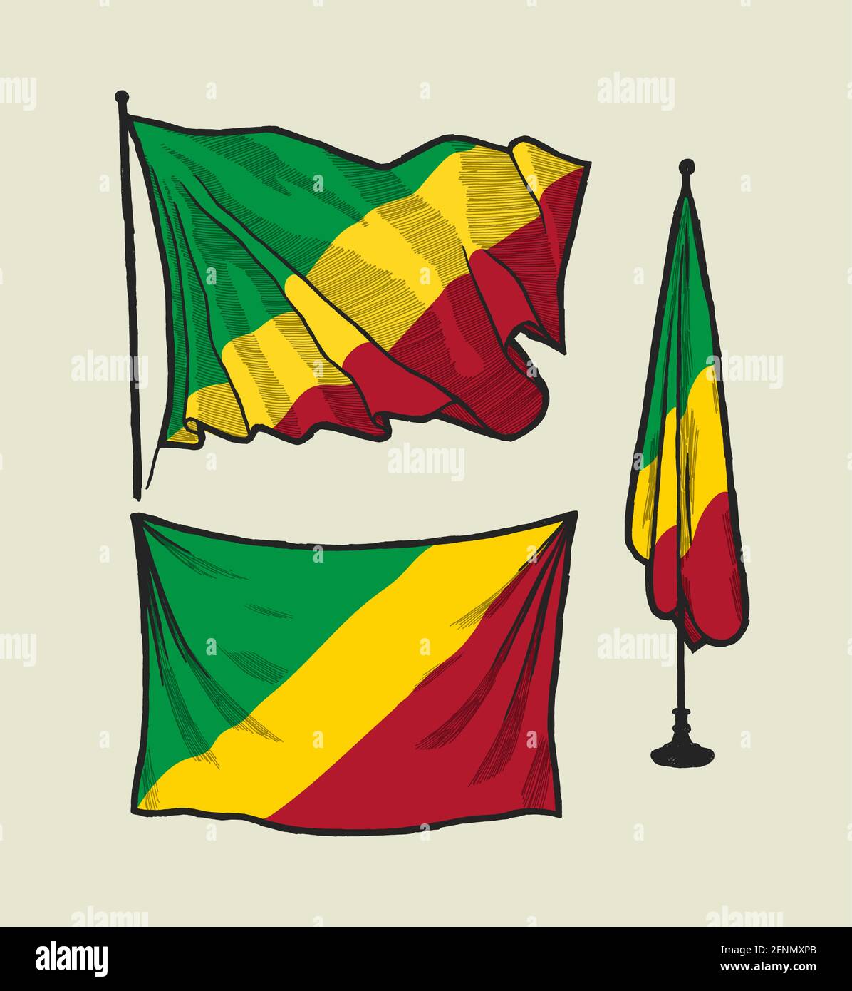 White congo flag Stock Vector Images - Alamy