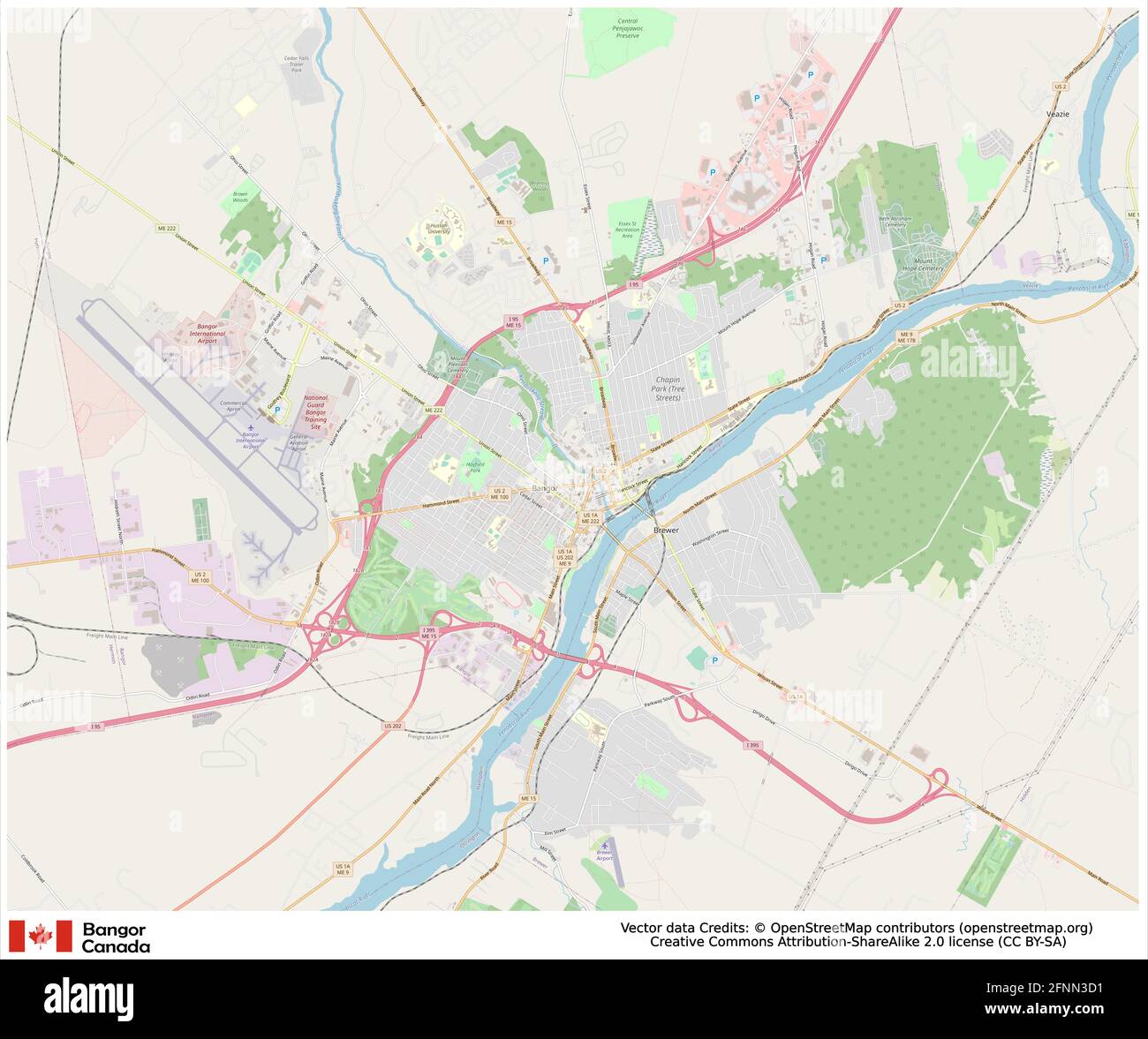 Bangor map Stock Vector Images Alamy