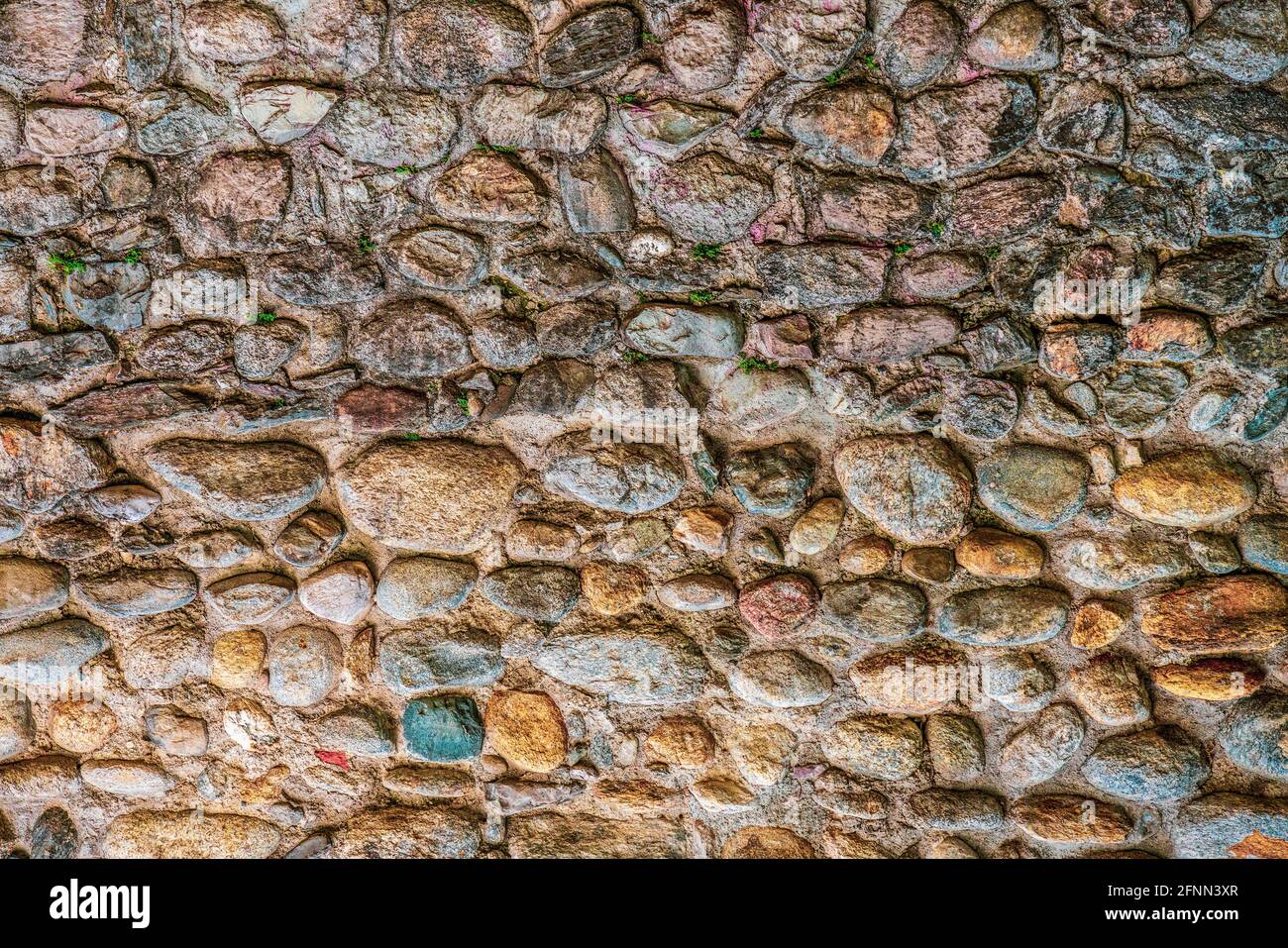 An old stone wall, background stone. Stock Photo
