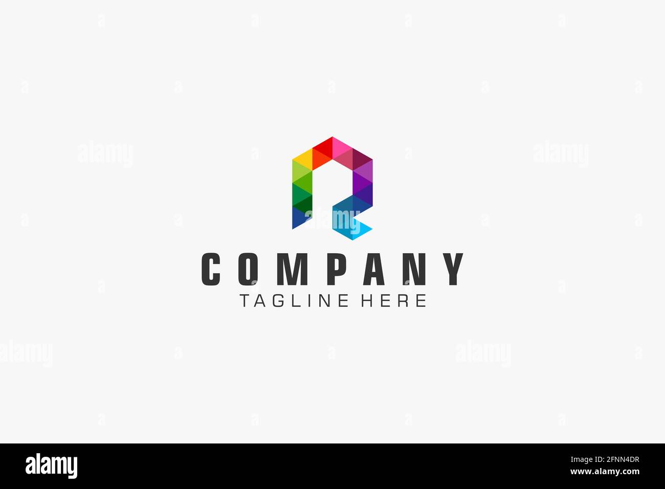Logo Beginning R Abstract Initial Letter R Logo. Usable for Business, Technology and ...