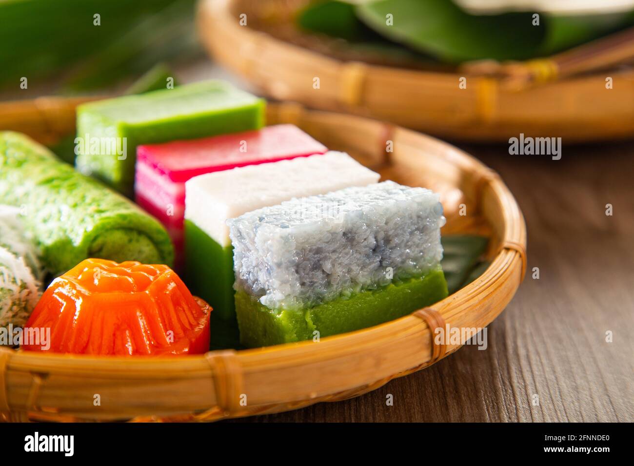 Malaysia popular assorted sweet dessert or simply known as kuih Stock