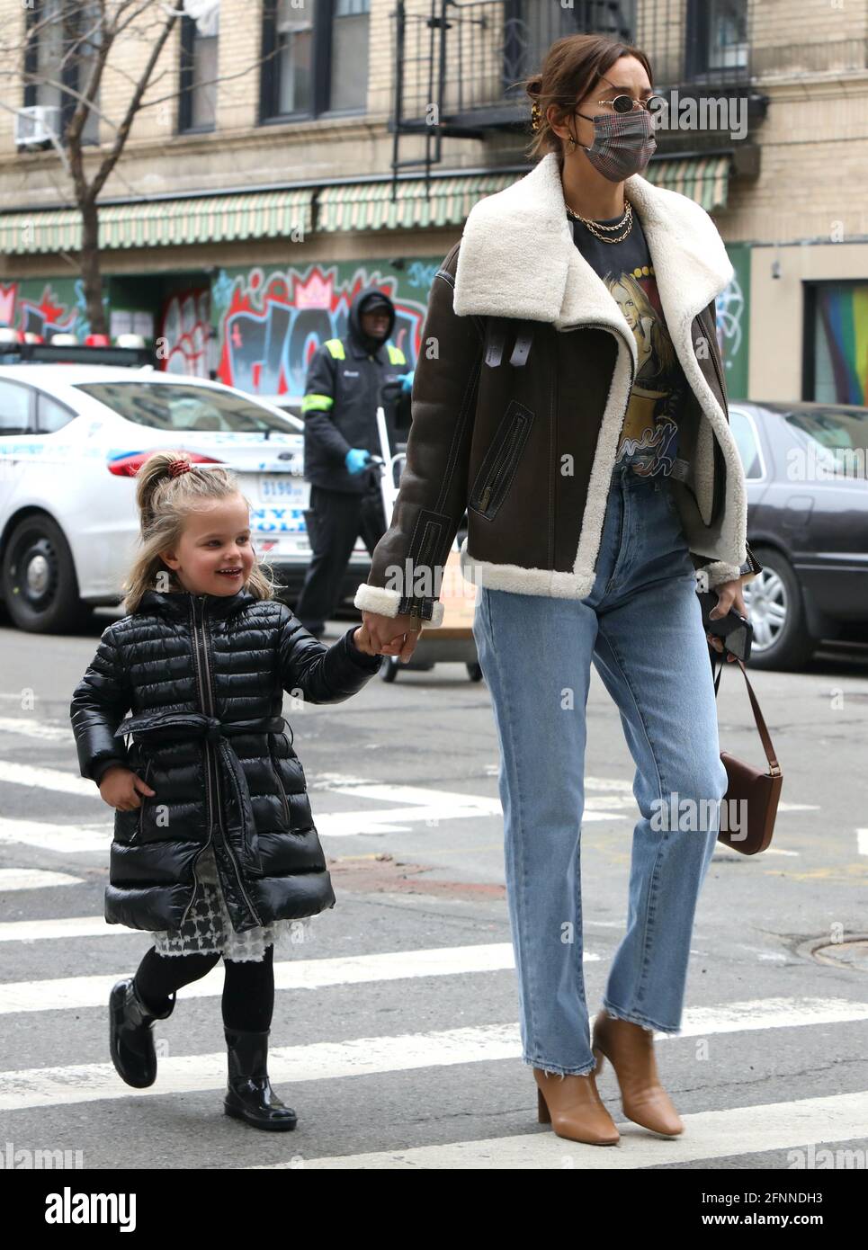 New York NY 20210412 Irina Shayk pictured wearing a vintage