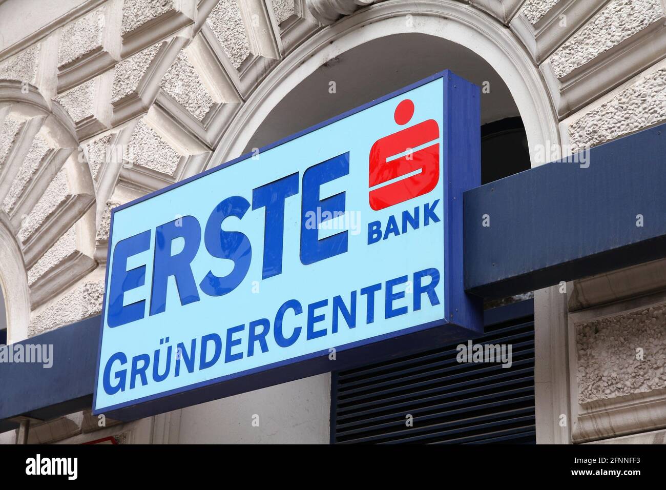 VIENNA, AUSTRIA - SEPTEMBER 7, 2011: Erste Bank branch in Vienna. The group founded in 1812 currently employs 50,272 people (end 2010) and posted 3.98 Stock Photo